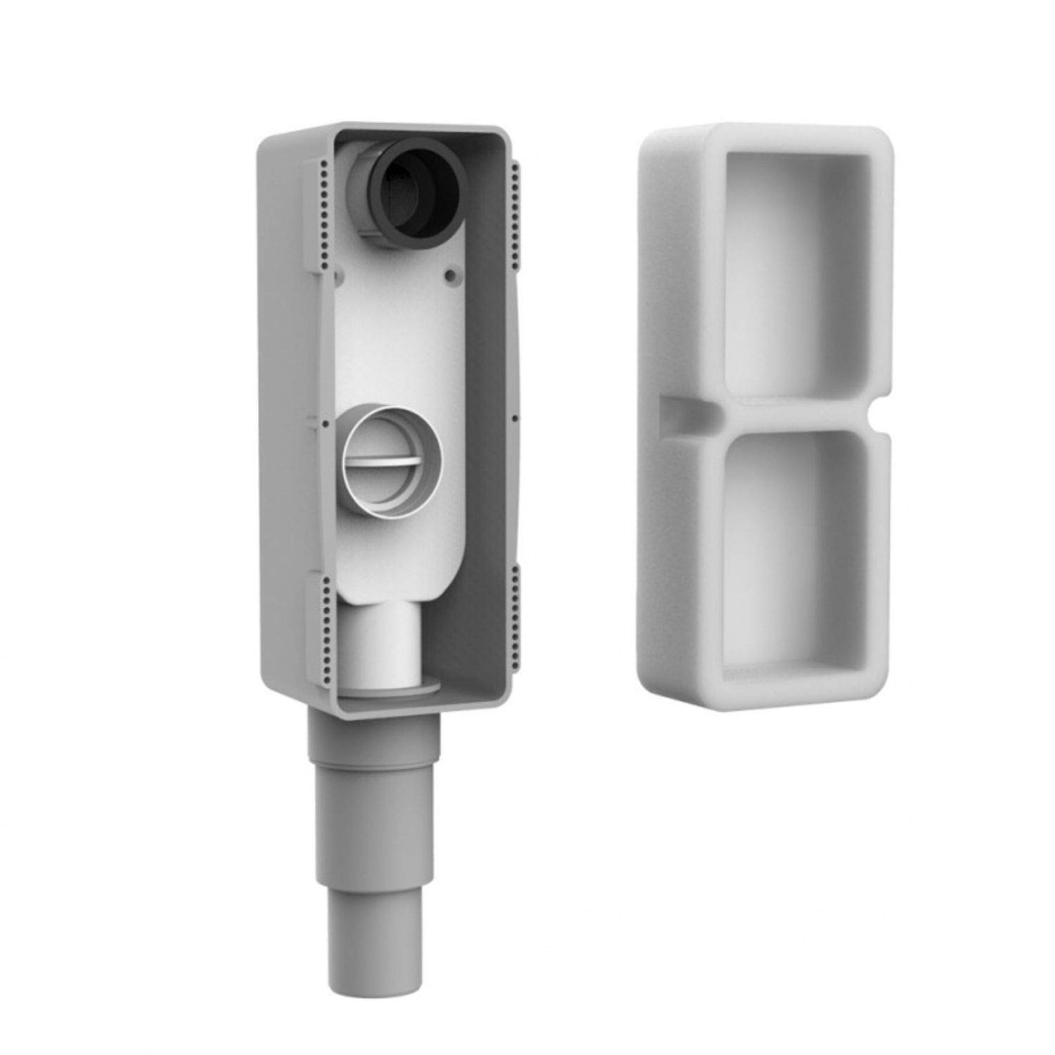 Jimten 9006743 Special Needs Basin Flush Mount Siphon 50/40 Outlet