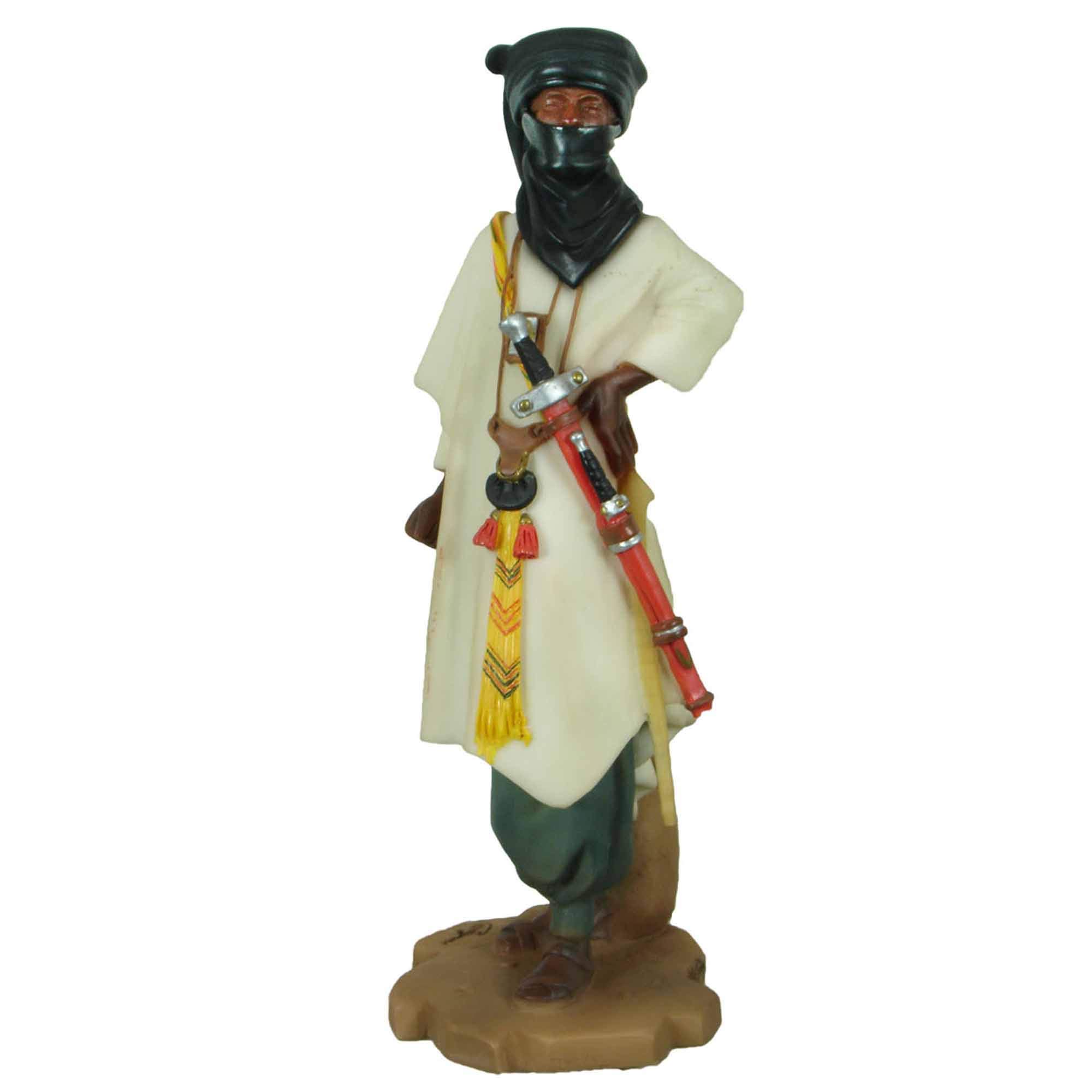 Stoneage Arts Inc7" Handmade Free-Standing Alabaster Tuareg Warrior Figurine