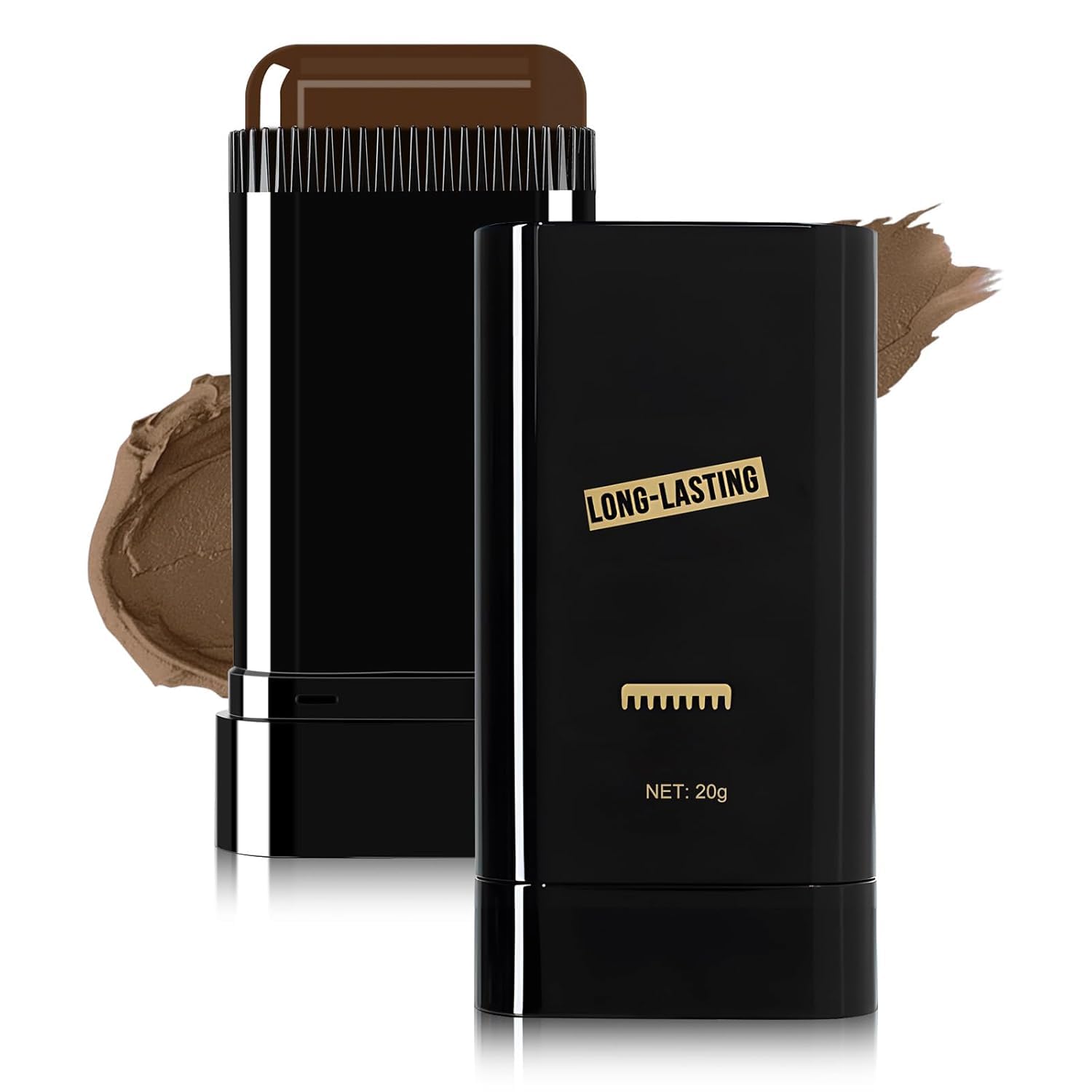 2 in 1 Instant Hair Color Stick, Waterproof and Sweat Proof Hair Dye Stick, Portable 3 Color Touch-Up Hair Sticks With Comb for Women & Men (DARK BROWN)-picture-15