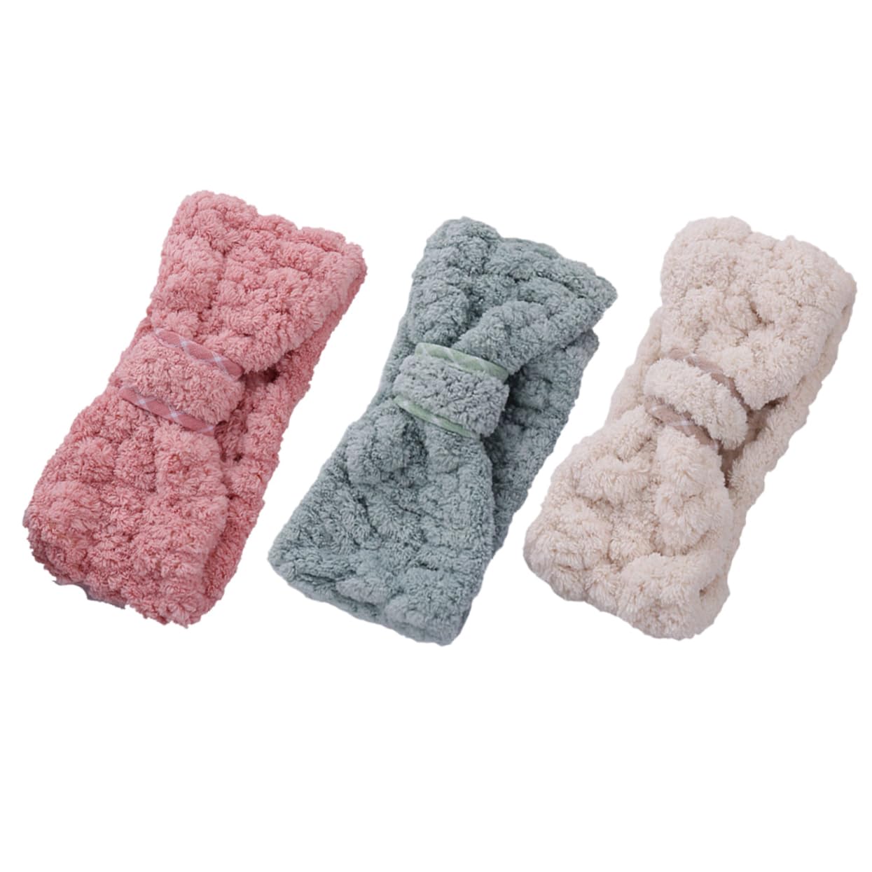 DOITOOL 9stücke Teiliges Fleece Stirnband Für Damen Elastische Sport Und Kosmetik-haarbänder Mit Schleifen-design Für Yoga Duschen Und Make-up Farbe Zufällig