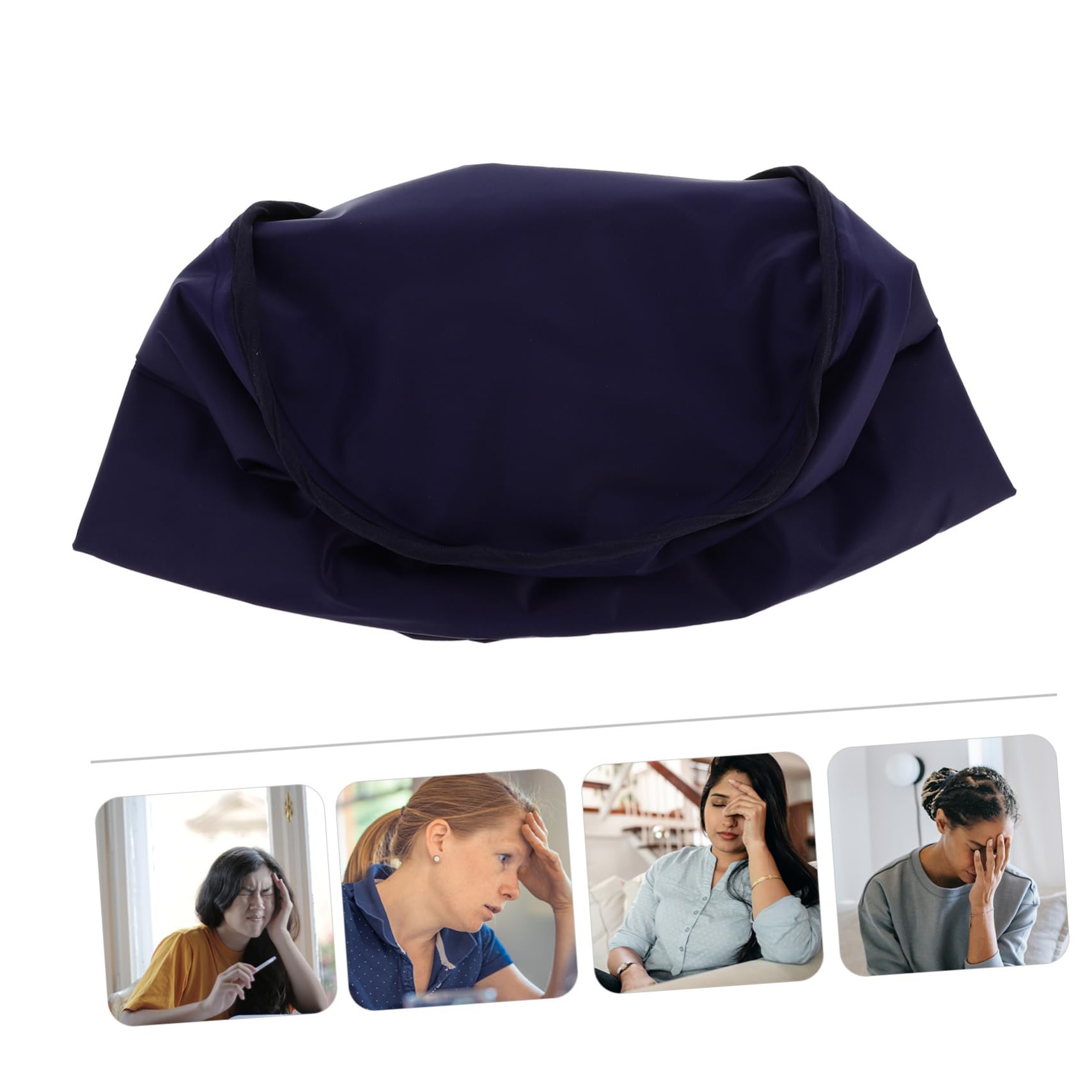 Bonnet de Glace Bleu en Tissu, Congélable, pour Tête et Épaules