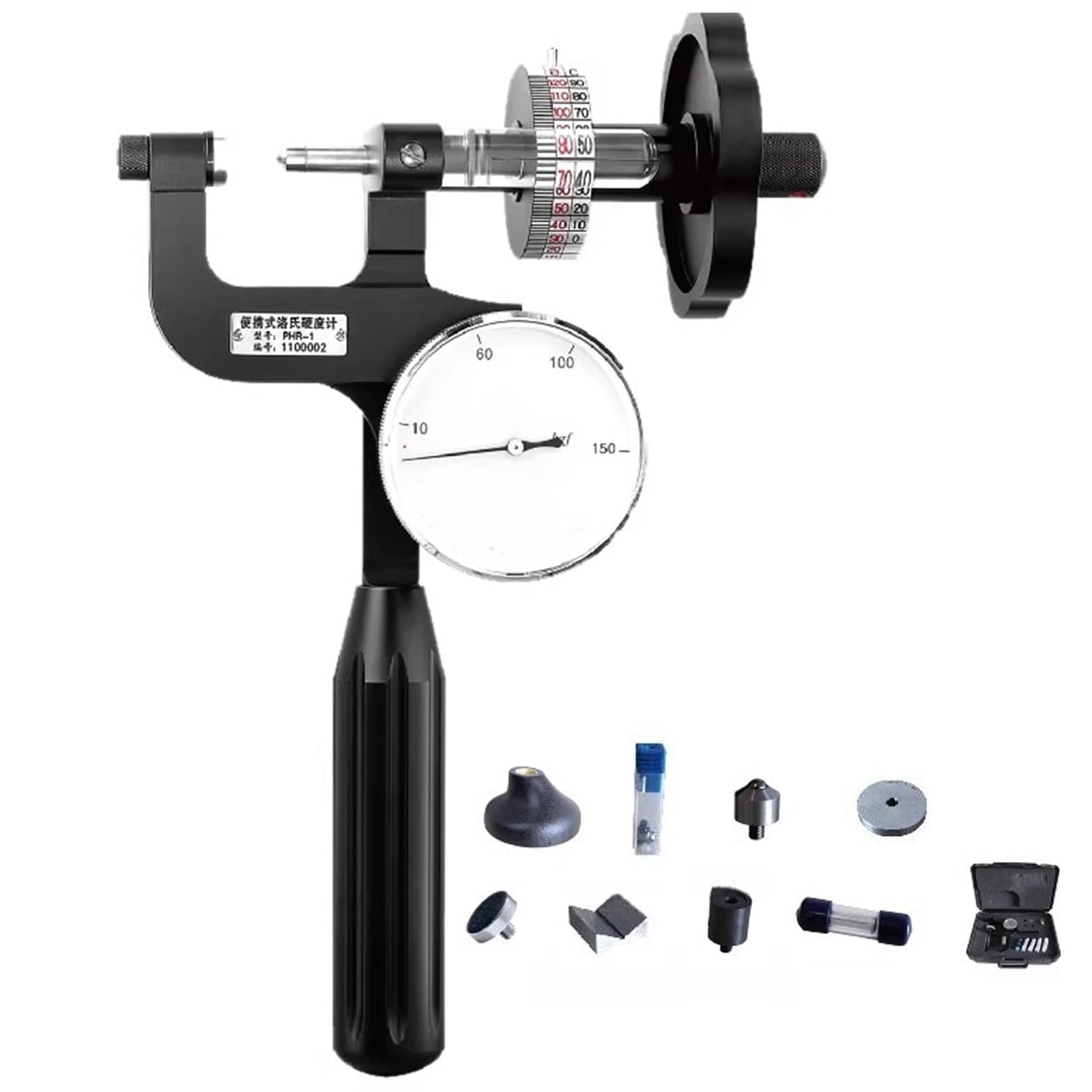 Rockwell - Mini durómetro portátil para medir la dureza del metal, con fuerza de prueba inicial de 10 kg