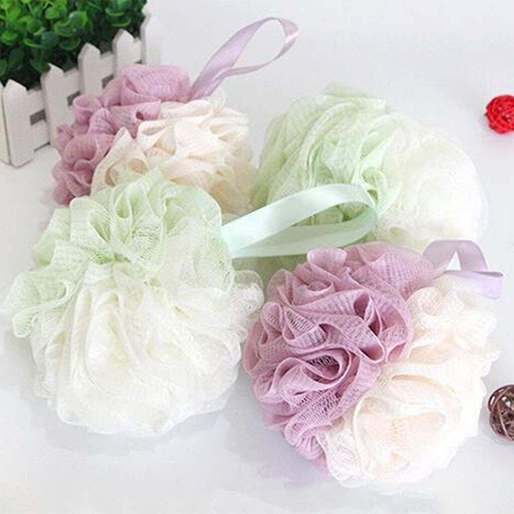 Ręcznik złuszczający Myjka Szczotka do ciała Gąbka do ciała Gąbka pod prysznic Loofah Gąbka do kąpieli Pufa Mesh Ball Złuszczające rękawiczki złuszczające Premium Scrubber (kolor: A) (C)