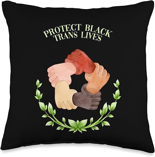 Miniatura 4 de LGBT Equal Rights Black Pride African American Protect Black Trans Lives LGBTQ Human Rights Pride Freedom Throw Pillow, 18x18, Multicolor