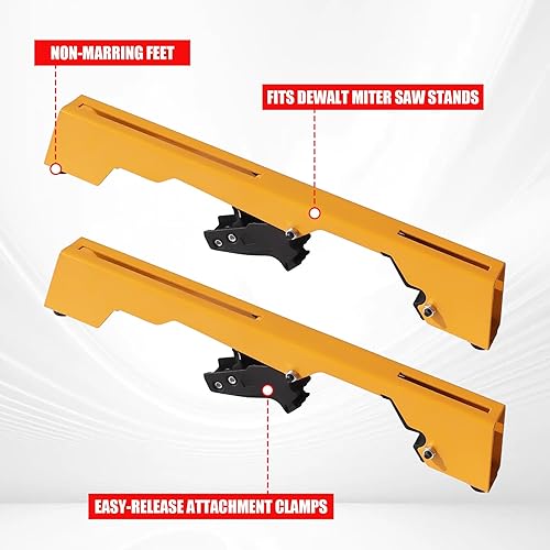 Miniatura 8 de Paquete de 2 soportes de montaje para sierra ingletadora, sierra ingletadora grande de servicio pesado compatible con soportes DWX723, DWX724,