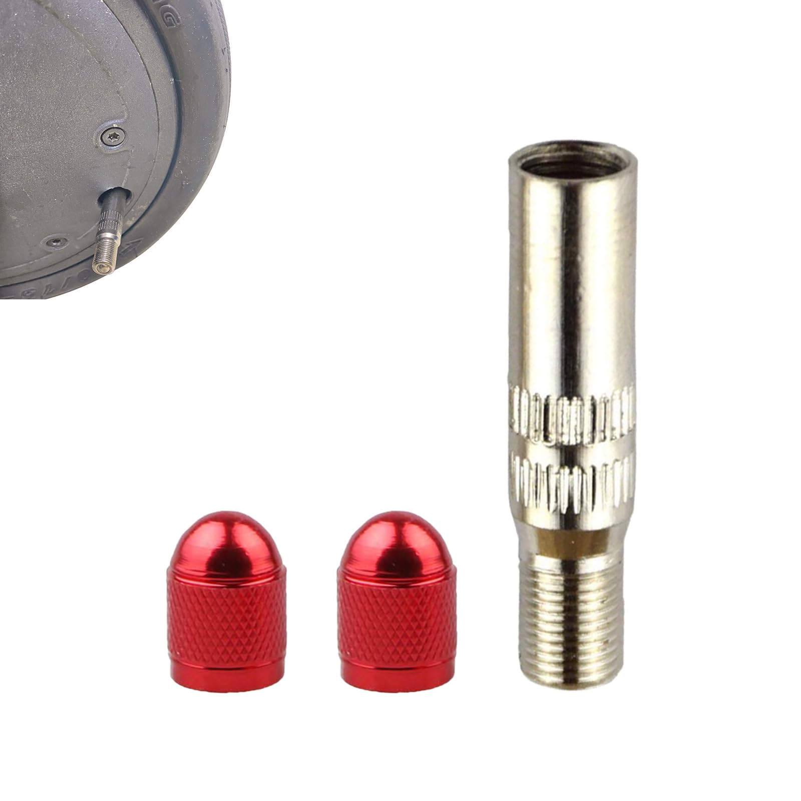 Flexible Rubber Tyre Valve Extensions Adapter Flexible Tire Valve Extension,4Pcs Tyre Valve