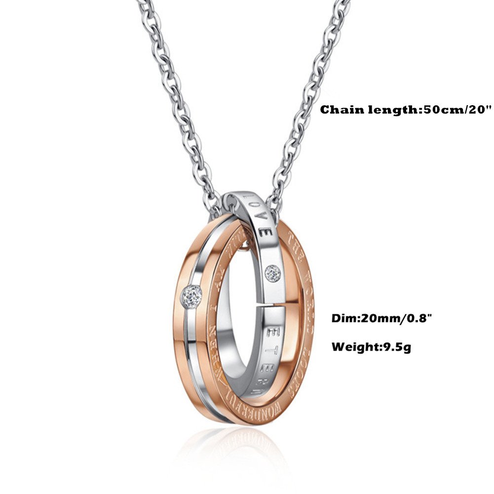 YSuqiBB Collier Pendentif Unisexe Acier Titane 70 Cm – Cadeau Élégant Homme Femme, Parents & Amis