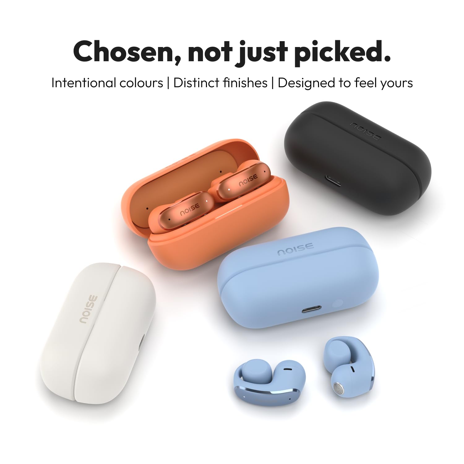 Noise Alt Clip Wireless Open-Earbuds (2026), Hi-Res LHDC Audio, AI-Powered, App Support, Up to 28H Playtime, Secure Clip Design, Quad mic ENC, BTv6.0 (Chosen Blue Light) — Amazon image 12