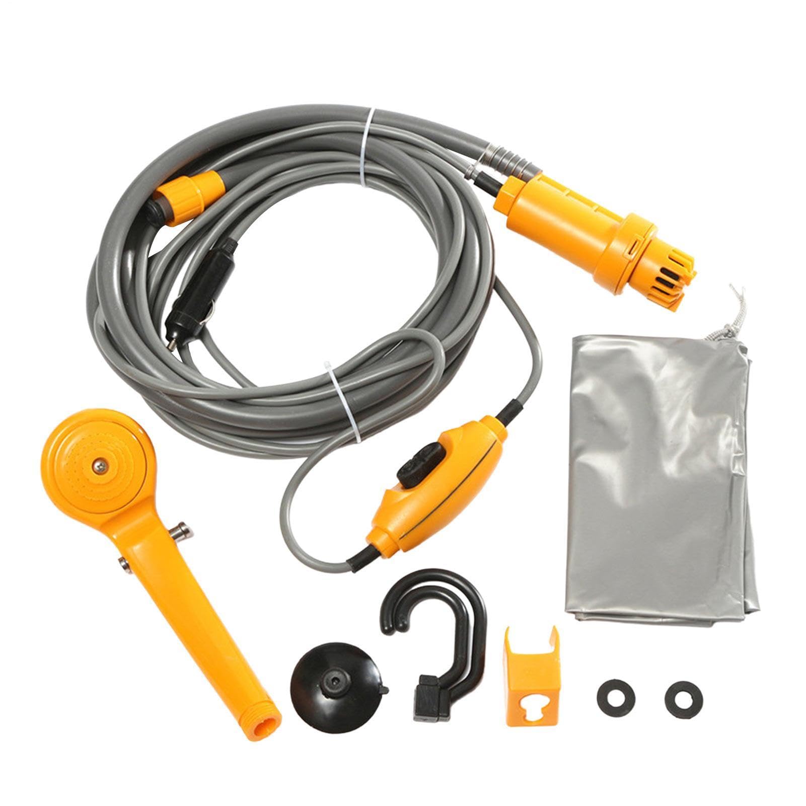 Tragbare Dusche Campingdusche 12V Elektrische Outdoor-Campingduschen | Outdoor-Campingduschen, Campingzubehör für die Gartenbewässerung von Wohnmobilen und Straßenreisen