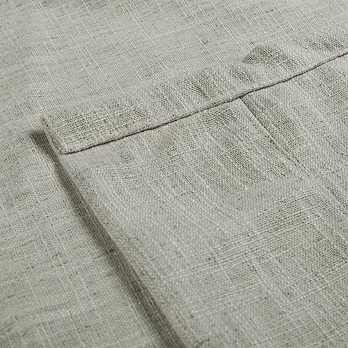 Drapé texturé gris imitation lin 142x213 cm plissé traitement de fenêtre - 7