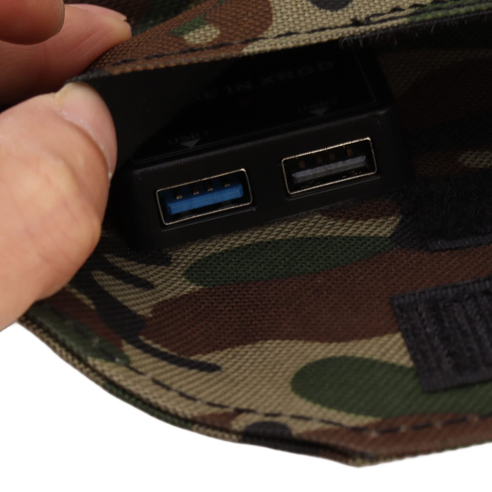 Camouflage 40W Foldable Solar Panel Kit, Portable Monocrystalline Silicon Solar Charger with 2 USB Ports, Ideal for Camping and Charging 12V Batteries