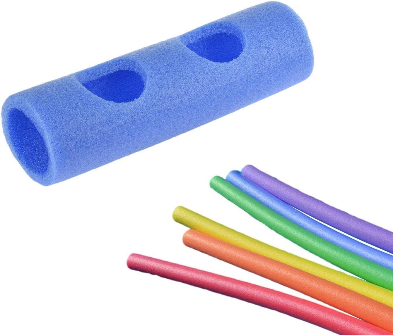 Foam Pool Noodle Connector,0-7 Holed Foam Water Raft Stick, Versatile Swimming Stick Holed Connector, for Backyard Home Family Youth Teens Friends Boys Girls (2Holes)