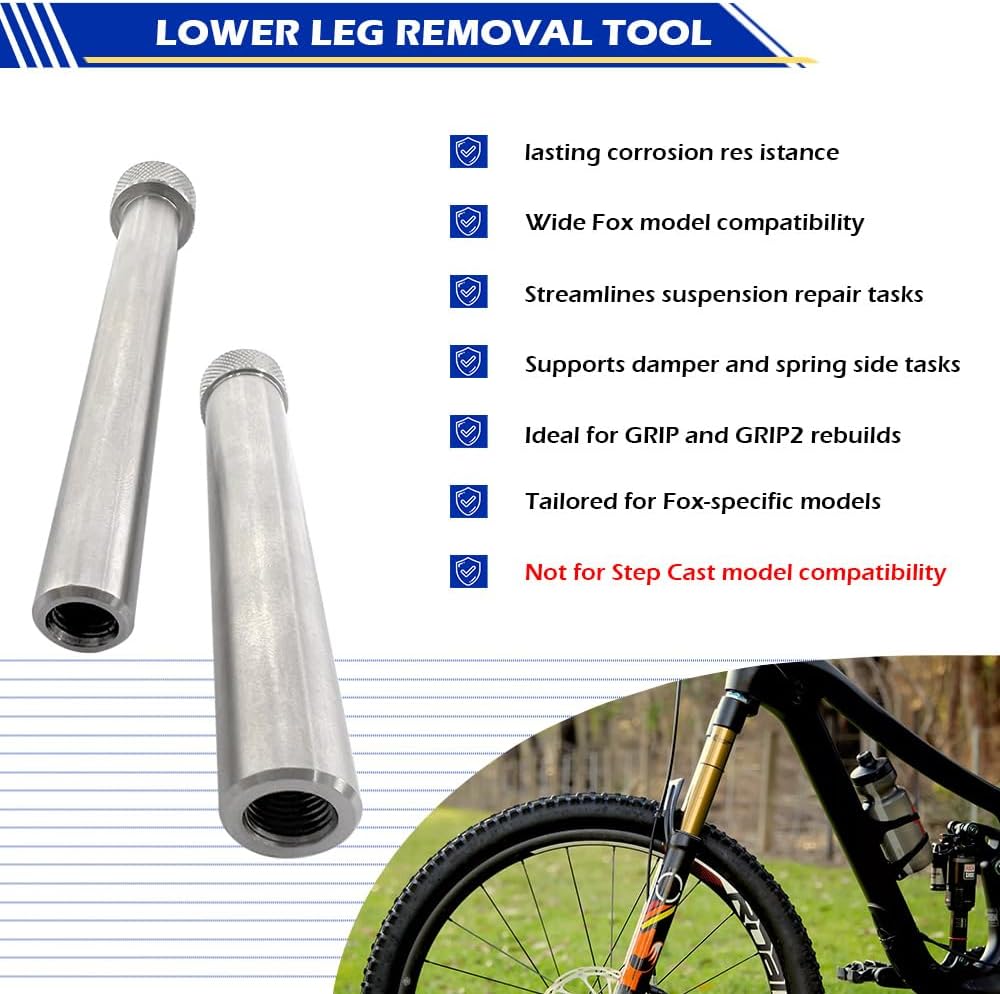Stainless Steel Lower Leg Removal Tool for Fox Suspension Maintenance for 2005-2023 Fox 32/34/36/40mm Damper & Spring Side Removal Grip & GRIP2 Rebuilds