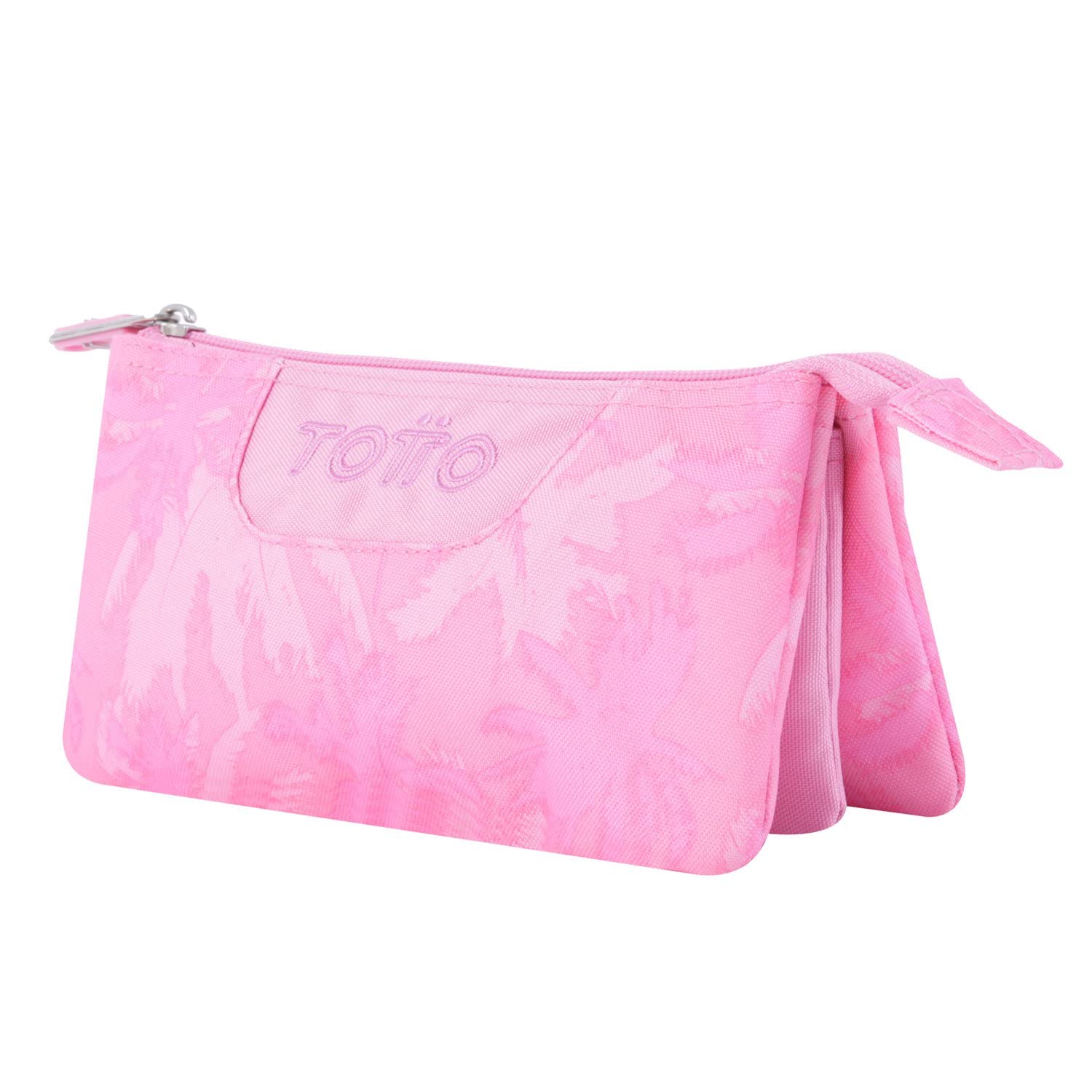 School Case Three Compartments Pink Palm Trees - Board - Image 2
