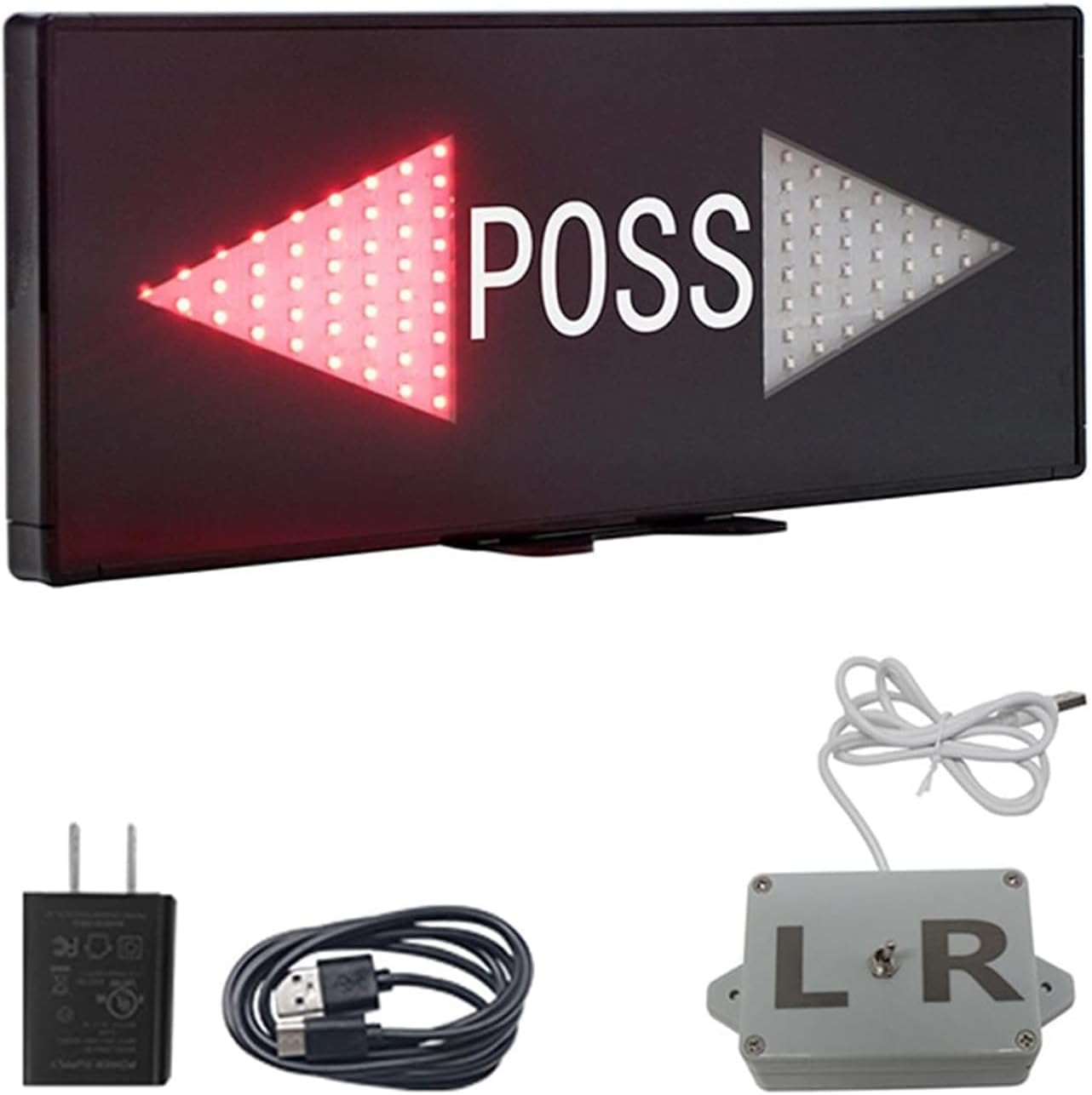 Electronic LED Basketball Possession Indicator with Arrow Light - Toggle Switch Control for Team Practice, Training & League Scrimmage Games