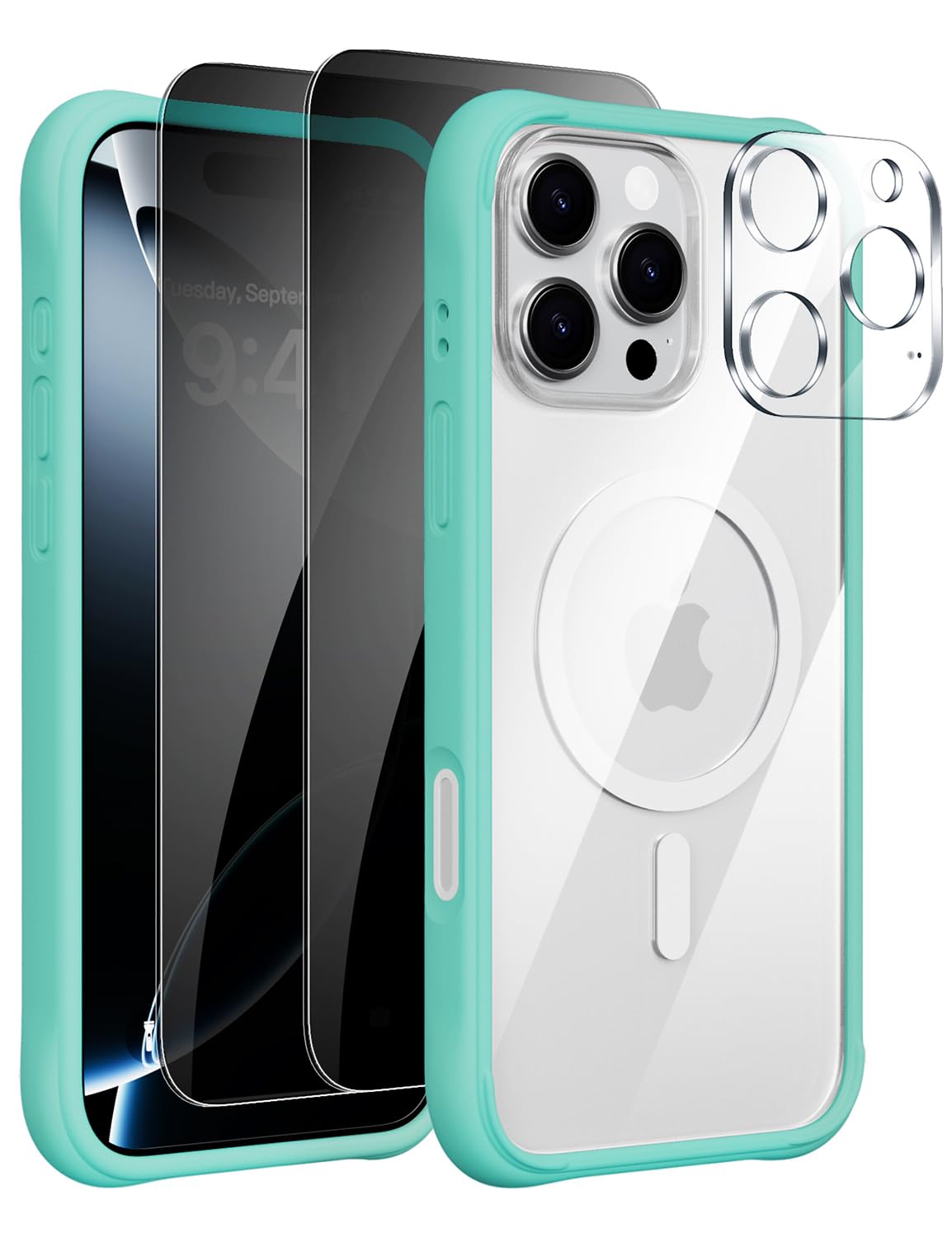 Coque iPhone 16 Pro MagSafe X-level transparente en polycarbonate rigide avec 3 protections - 8
