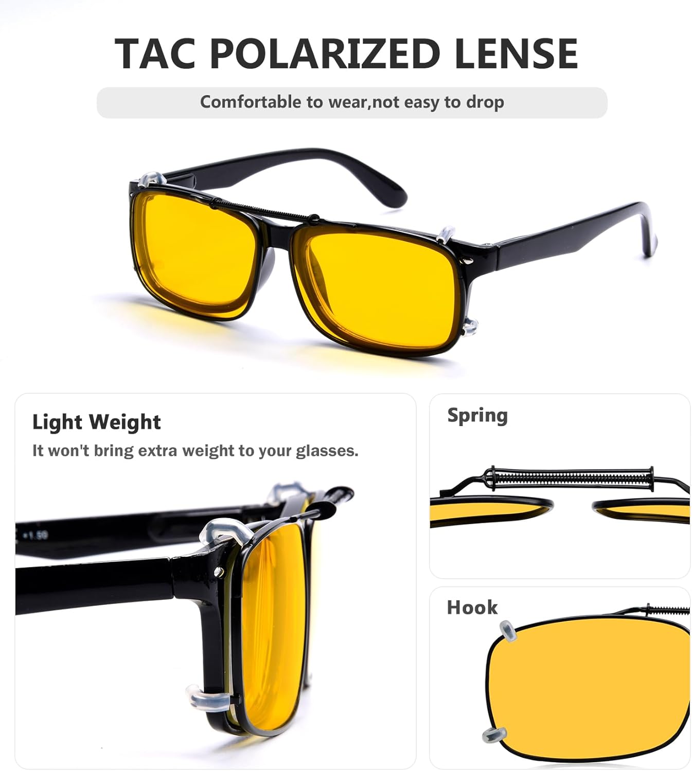 Eyekepper Large Clip On Sunglasses With Spring Draw Bar Polarized - Image 3