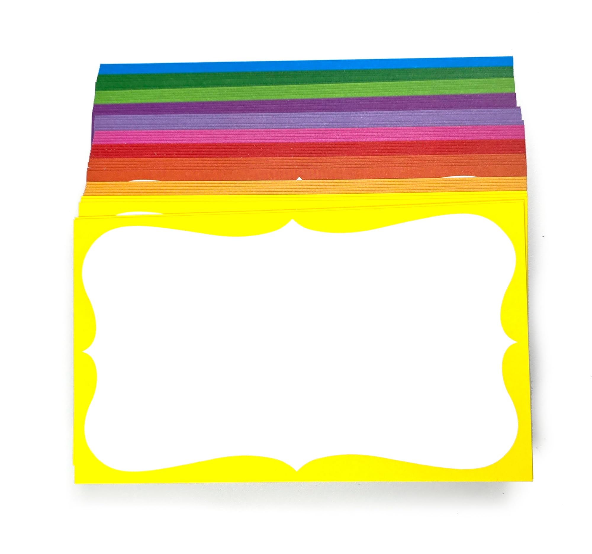 PPAPPAPPIYO index card 3X5 Decorative Border Vellum paper (Set of 50) 260gsm (3X5, design01)