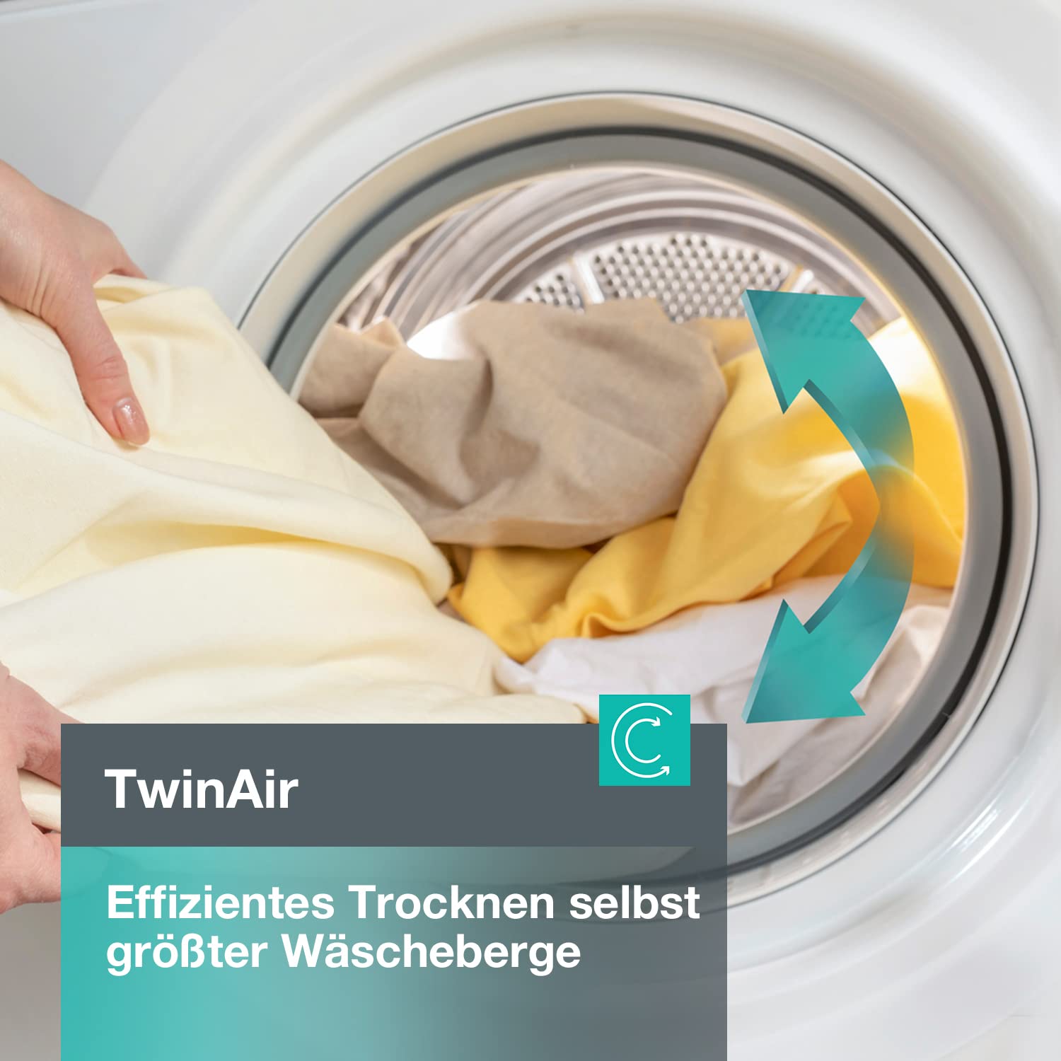 Gorenje DNE92/GN Wärmepumpentrockner, 9kg Kapazität, 16 Programme, Auto Drain, Made in EU, Nature Dry, Fast 89min, Twin Air, Sportprogramm, Daunenprogramm, Kindersicherung, weiß