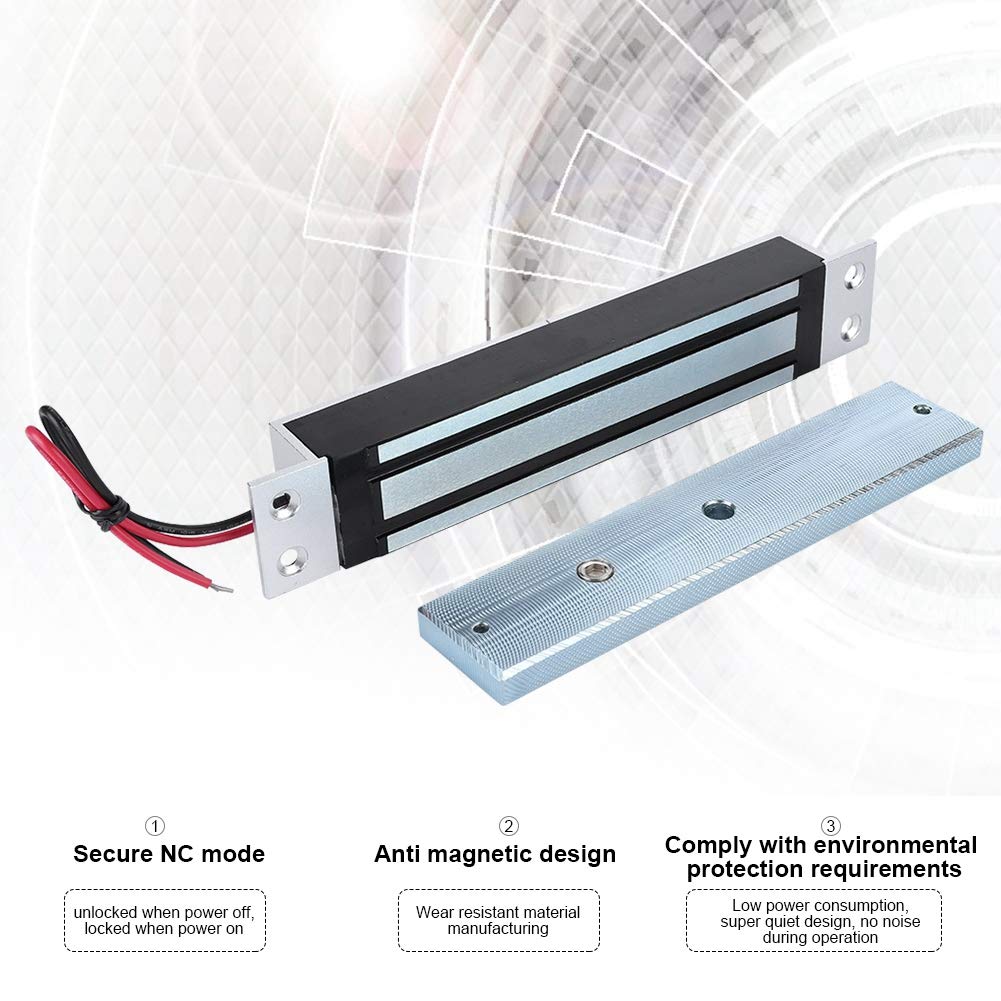 Dc12v 280 kg / 600 funtów blokada elektromagnetyczna, stałe siła trzymająca elektromagnes zamek bezpieczny tryb Nc blokada drzwi