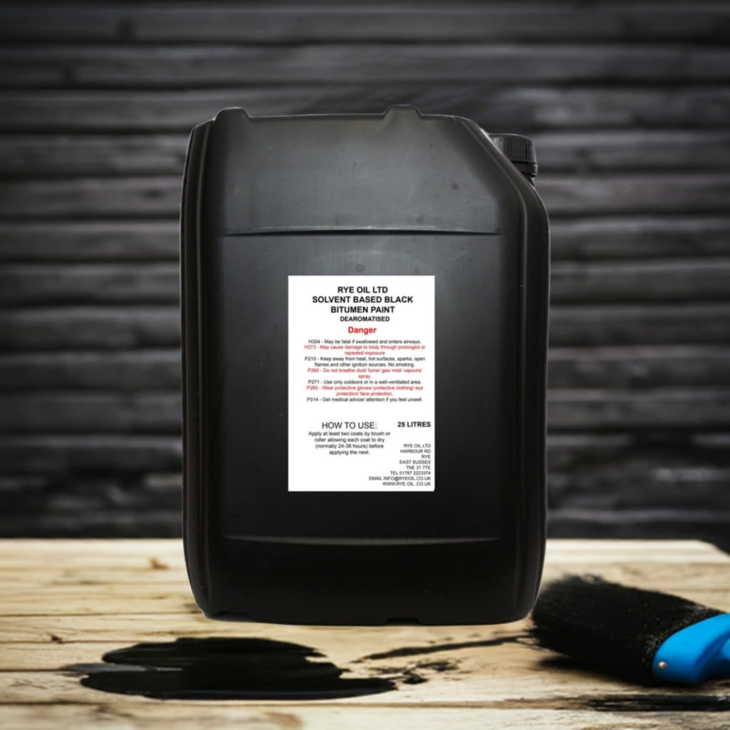 Rye Oil Ltd Black Bitumen Paint 25L (Dearomatised)