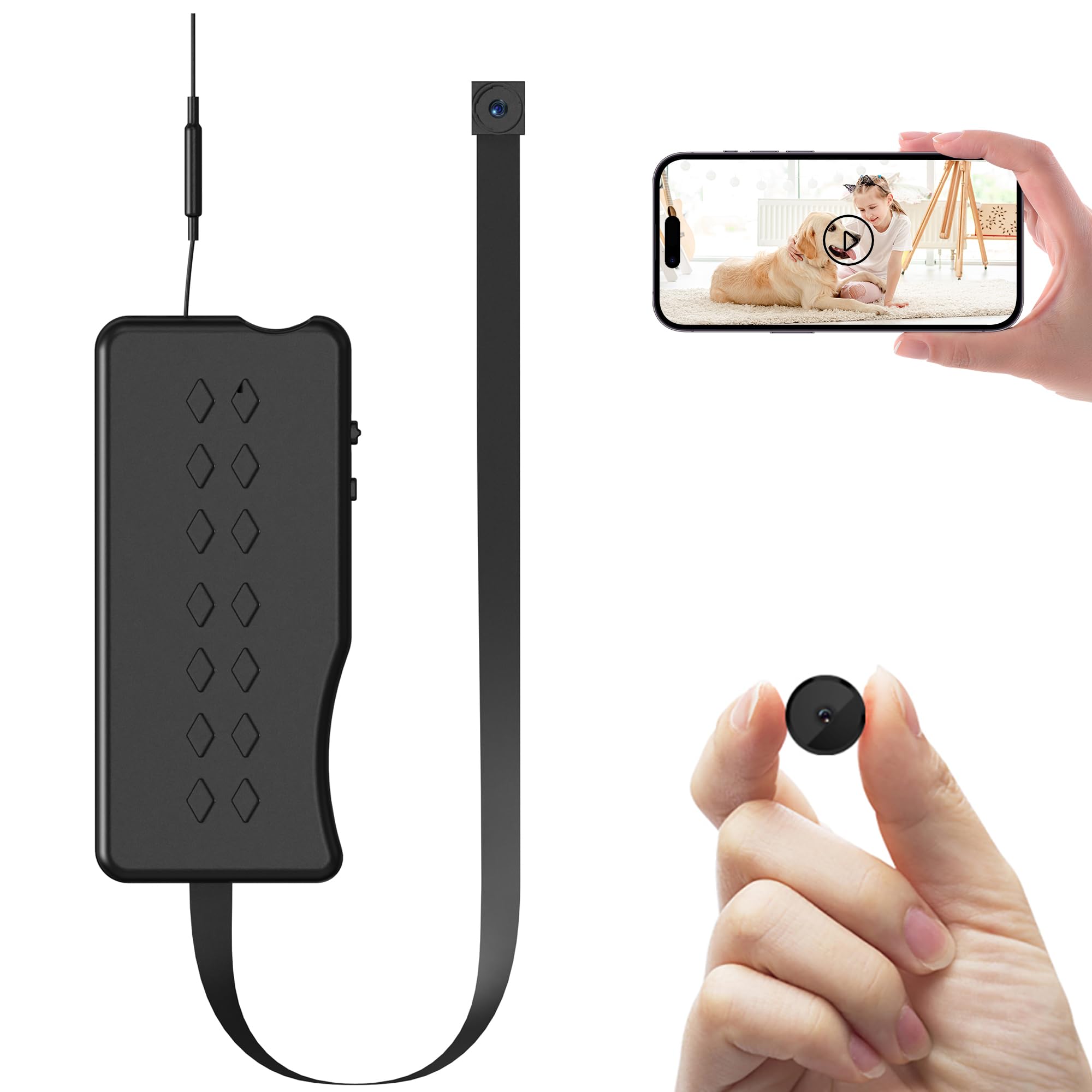 VIULISECTY 1080P Mini Hidden Camera, Spy Cam with Smart Motion Detection, Portable Nanny Cam for Home Security, Wireless Small DIY Module Camera,