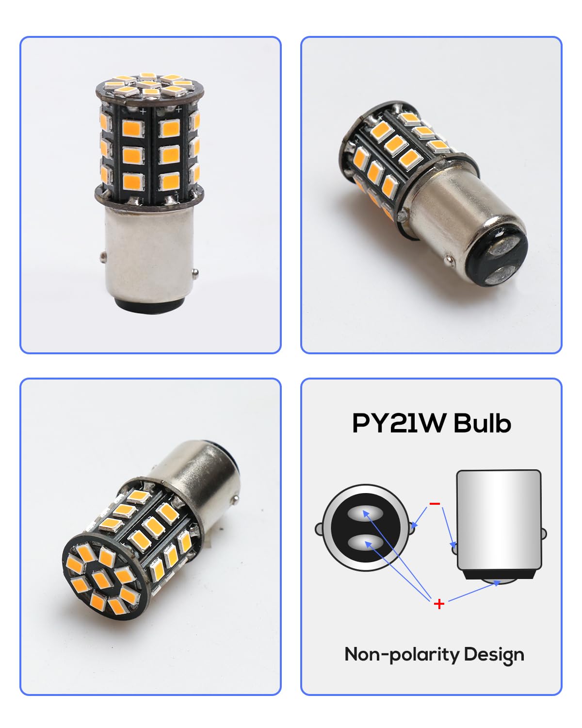 2pc Flexible Ámbar Led Tenedor Señal De Giro Drl Luz Diurna | Cuotas