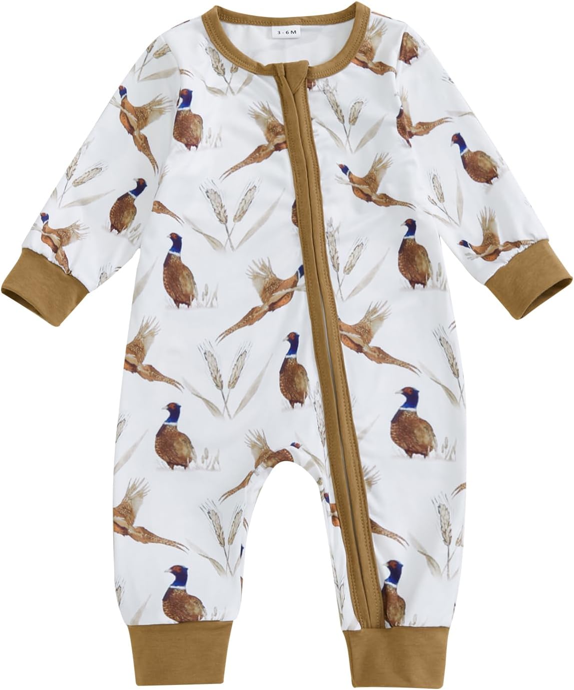 Baby Boy Girl Hunter Clothes Mallard Duck Romper Jumpsuit Long Sleeve Zip Up One Piece Overalls Hunting Baby Clothes