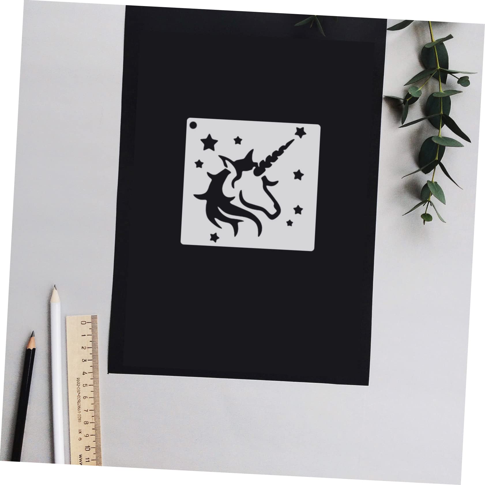 SHINEOFI 126pezzi Stencil Per Pittura Lettere Numeri e Modelli Per Creazioni Fai Te Per Decorazioni Di Diari e Scrapbooking