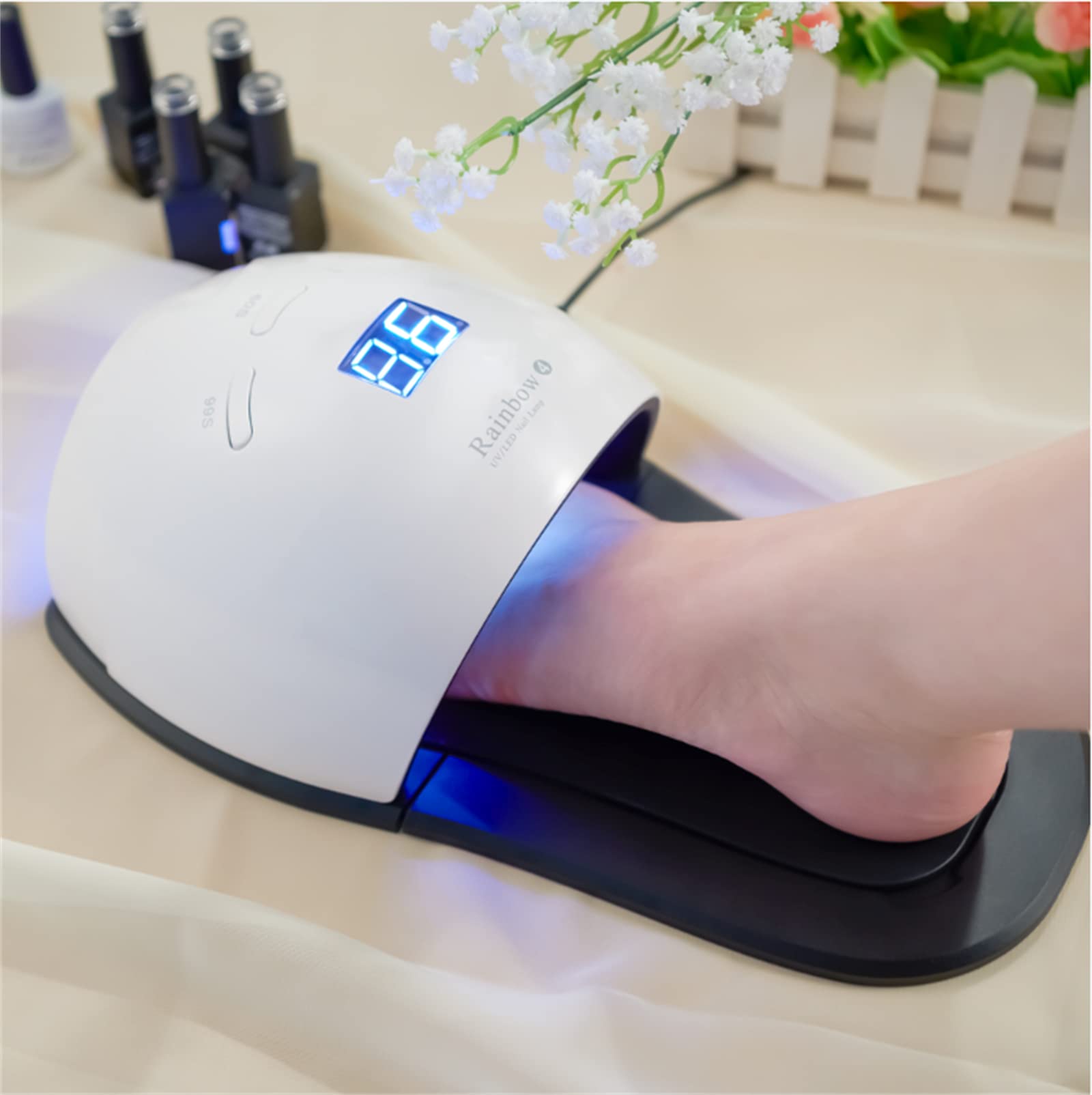 Asciuga smalto per unghie, lampada LED per unghie, lampada sensore intelligente 48W 30 LED lampada per asciugatura smalto gel con piedini sensore automatico per manicure