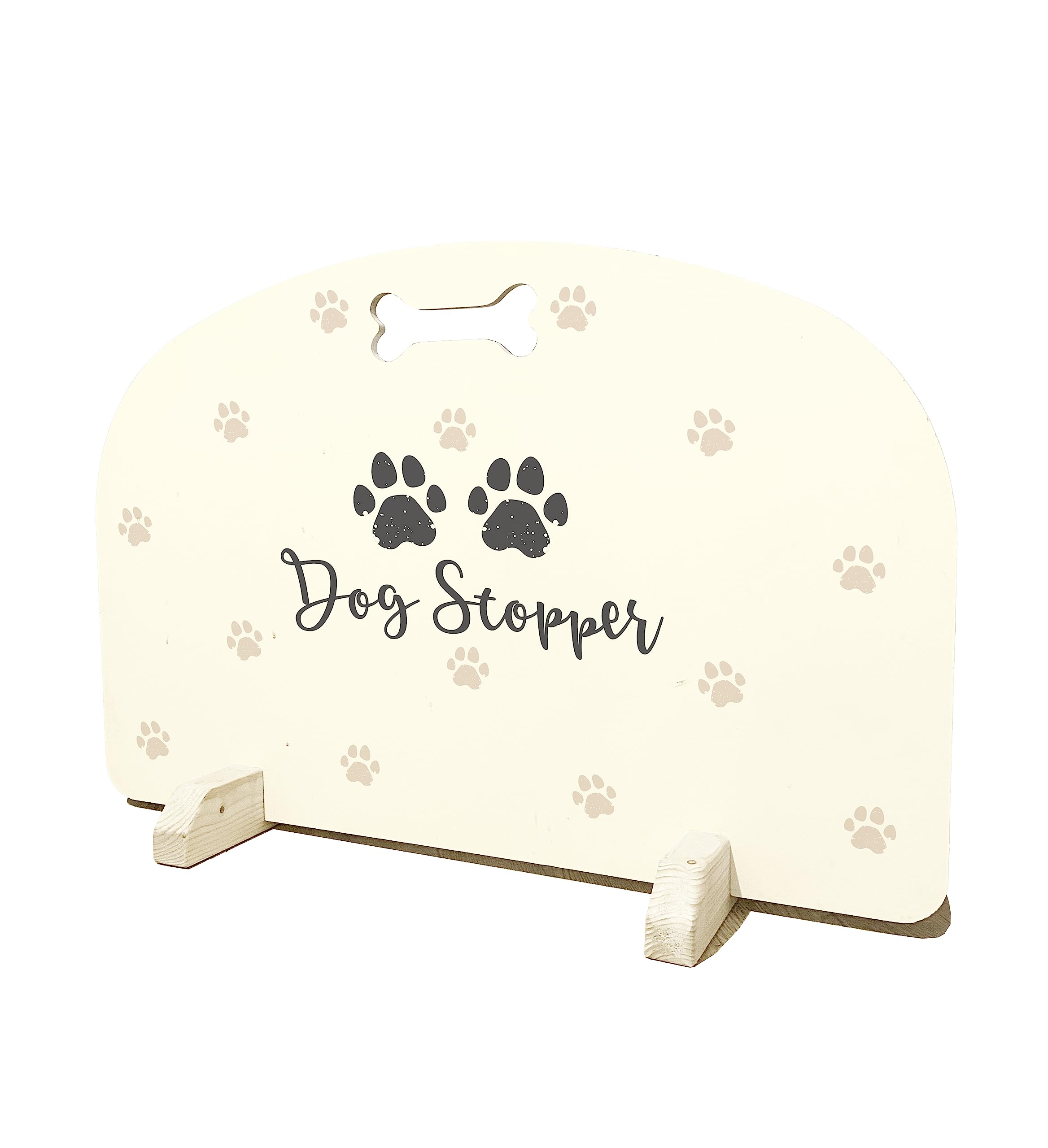 Dog Stopper - Stair Gate, Pet Barrier, Door Stopper, Puppy Stopper, Freestanding Stair Gate (Cream, 81cm)