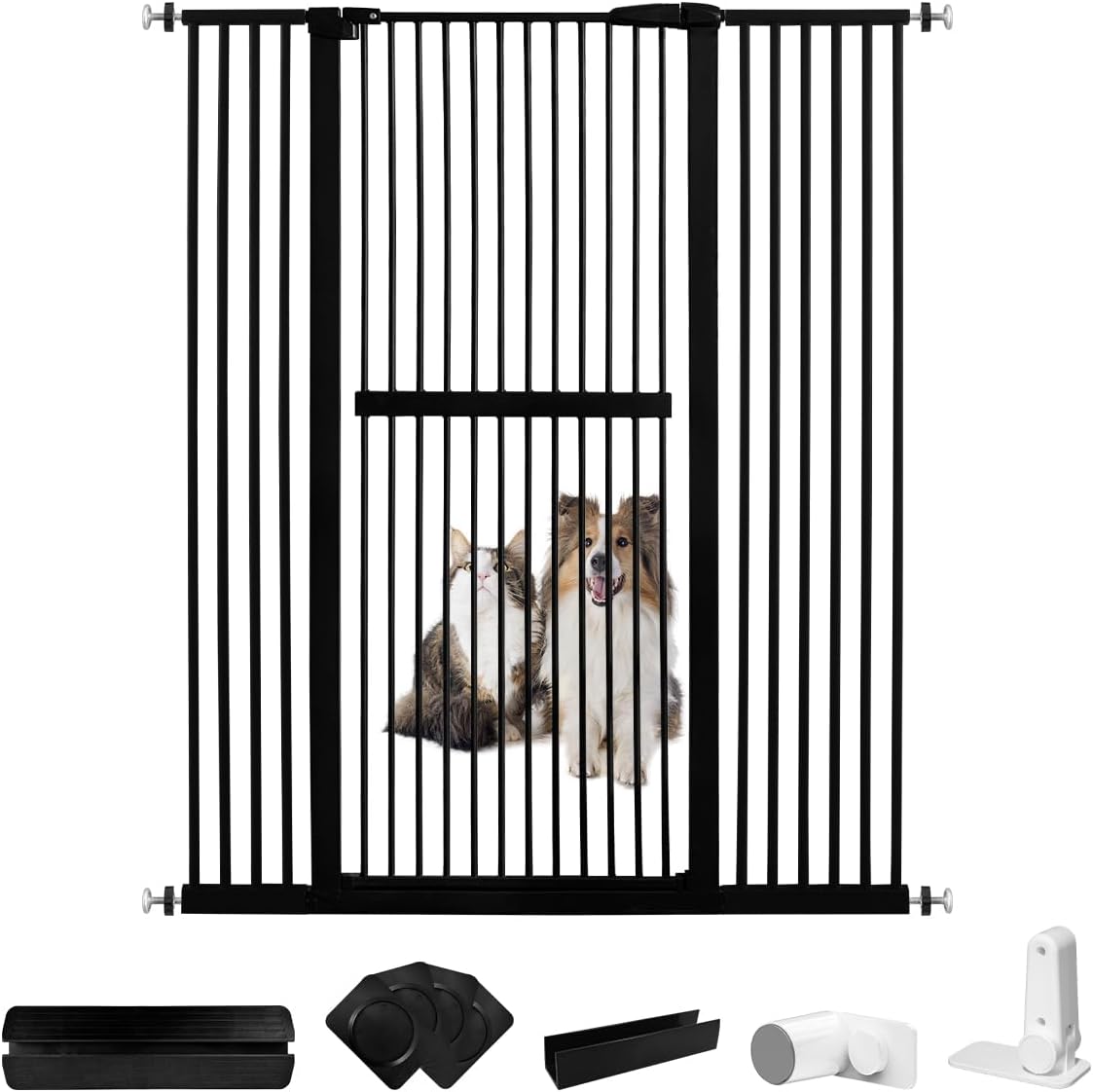 RAKU ペットゲート 高さ155 cm 全区間隙間間隔3.5 cm ハイタイプ 突っ張り