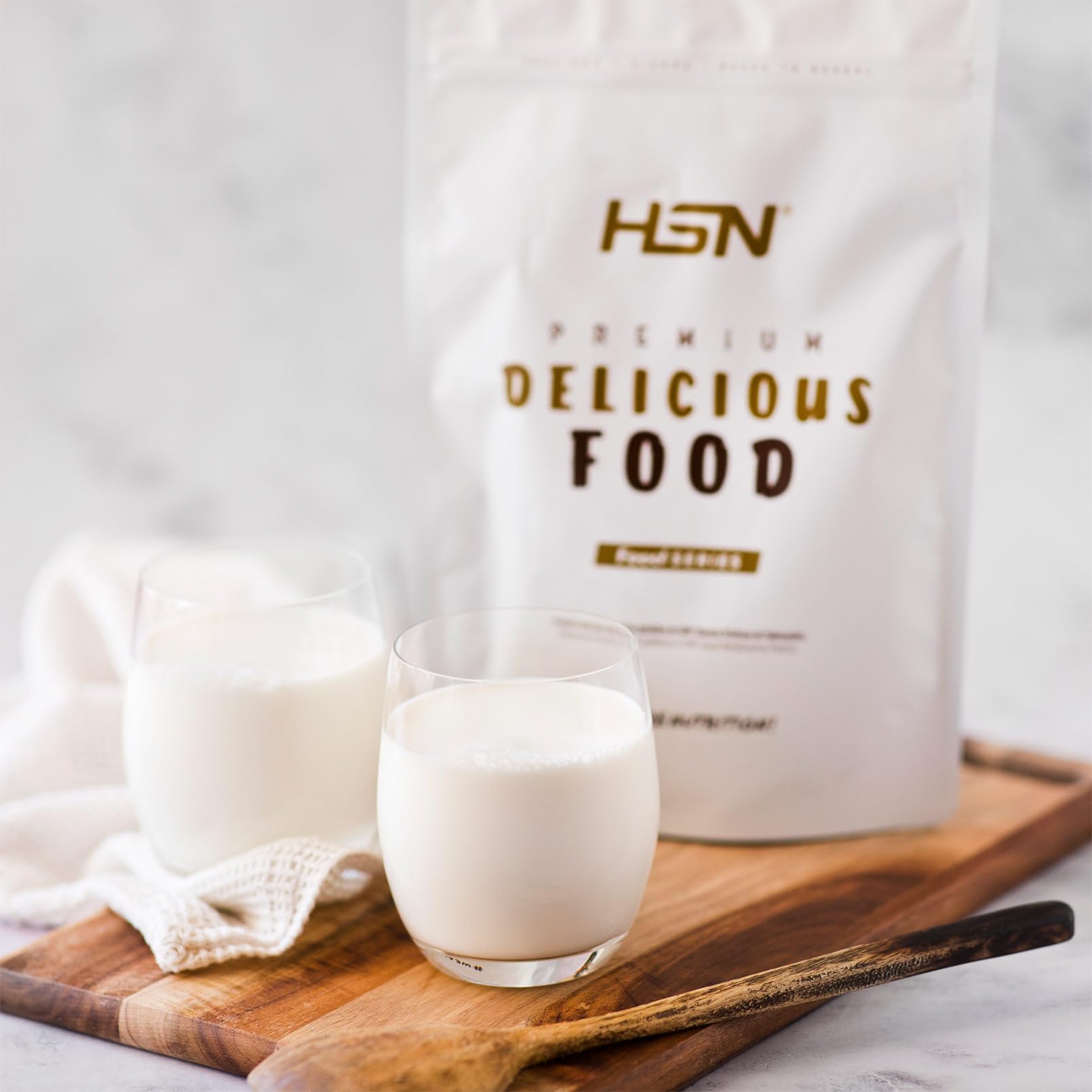 HSN Kéfir en Polvo | Sabor Natural 500g = 50 Servicios | 100% Natural Kéfir de Leche de Vaca Origen Unión Europea | Bajo en Grasa Sin Azúcares añadidos | No-GMO, Vegetariano, Sin Gluten
