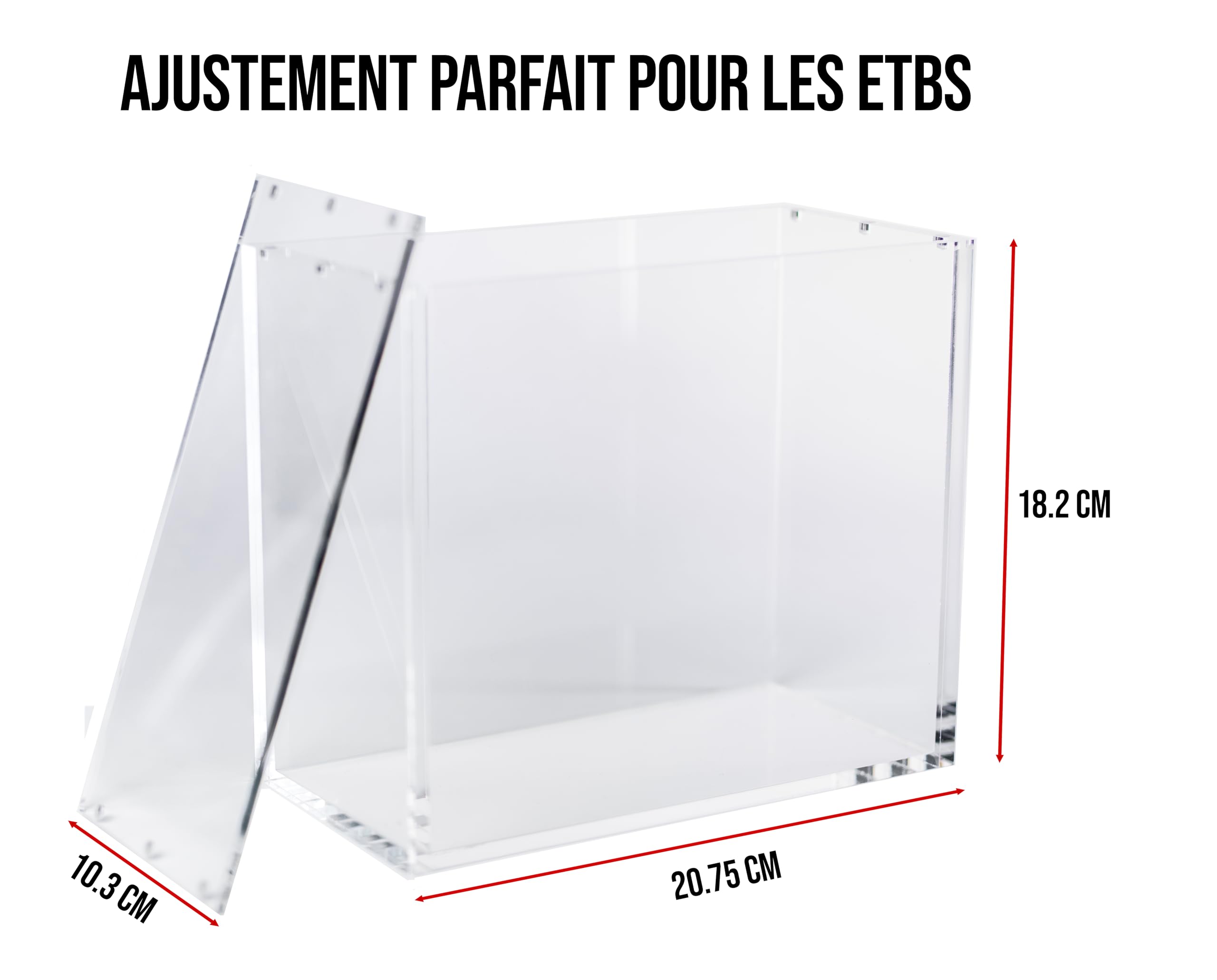 FANTASY CLUB | Boîte Acrylique pour Elite Trainer Box – Acrylique ultra épais 8 mm + 5 mm avec aimants puissants et protection UV à 99+% | Valorisez votre collection scellée et gardez vos ETB mint