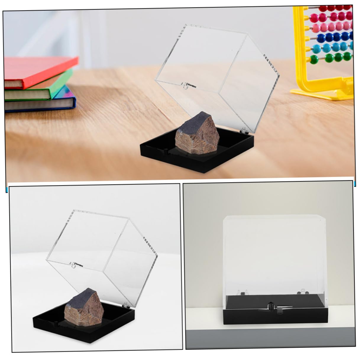 LALAFINA 6 Stuks Minerale Specimen Vitrine Box Display Case Houder Voor Sieraden En Kristallen Opslag