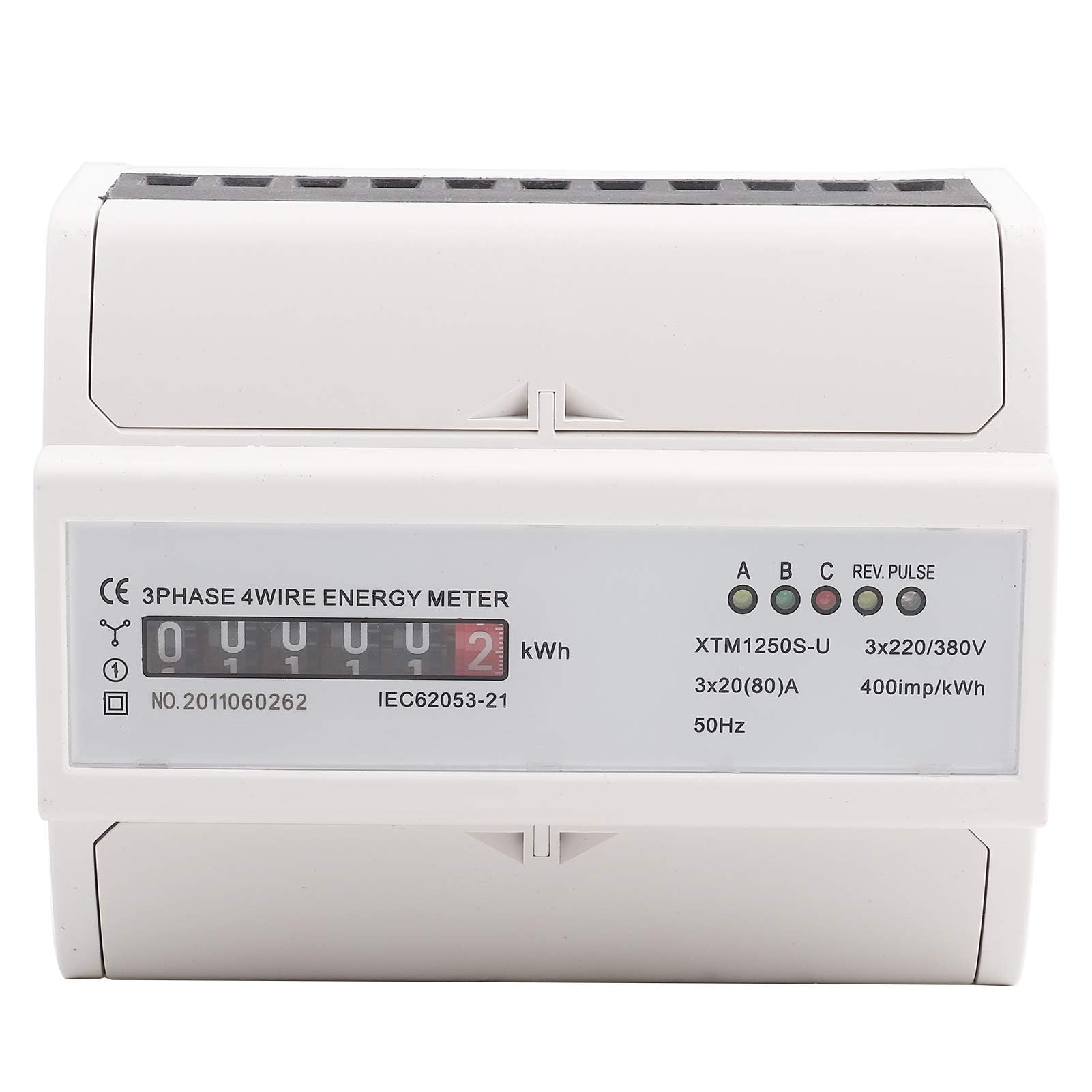 Licznik Energii Elektrycznej 3-fazowy 4-przewodowy, LED, Montaż na Szynie DIN 35mm, do Instalacji Stacjonarnych