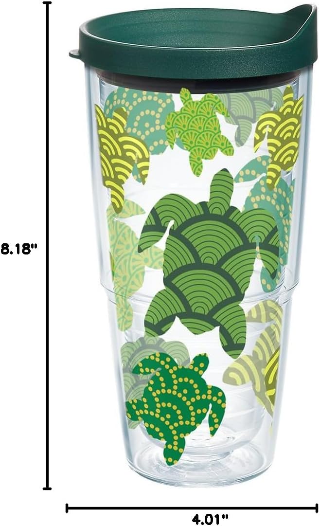 Tervis Turtle Pattern Made in USA Double Walled Insulated Tumbler Cup Keeps Drinks Cold & Hot, 24oz, Classic - Image 12