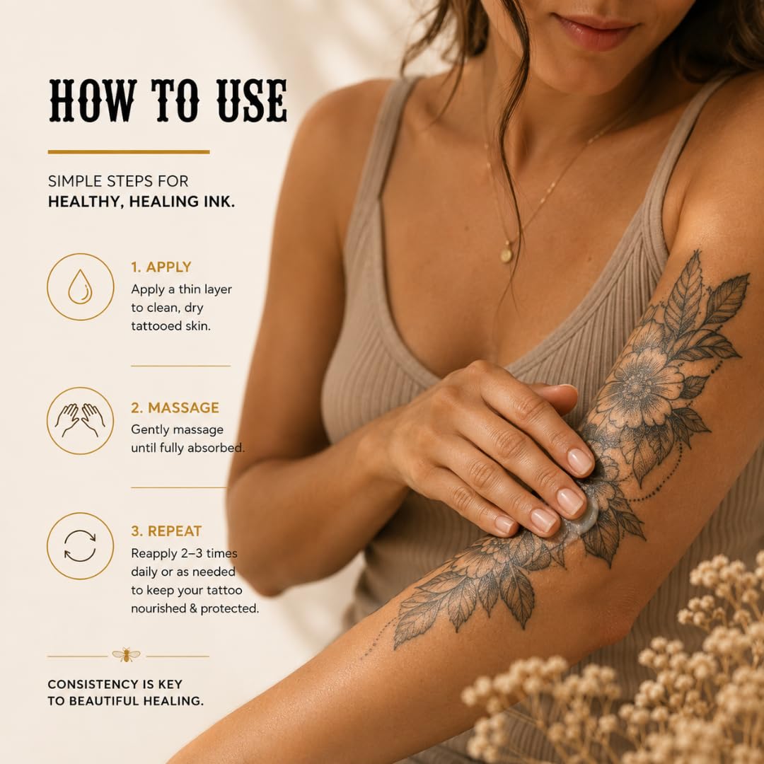 Amazon.co.jp: TATTYBEE TATTYBEE タトゥーアフターケアバーム – 新旧