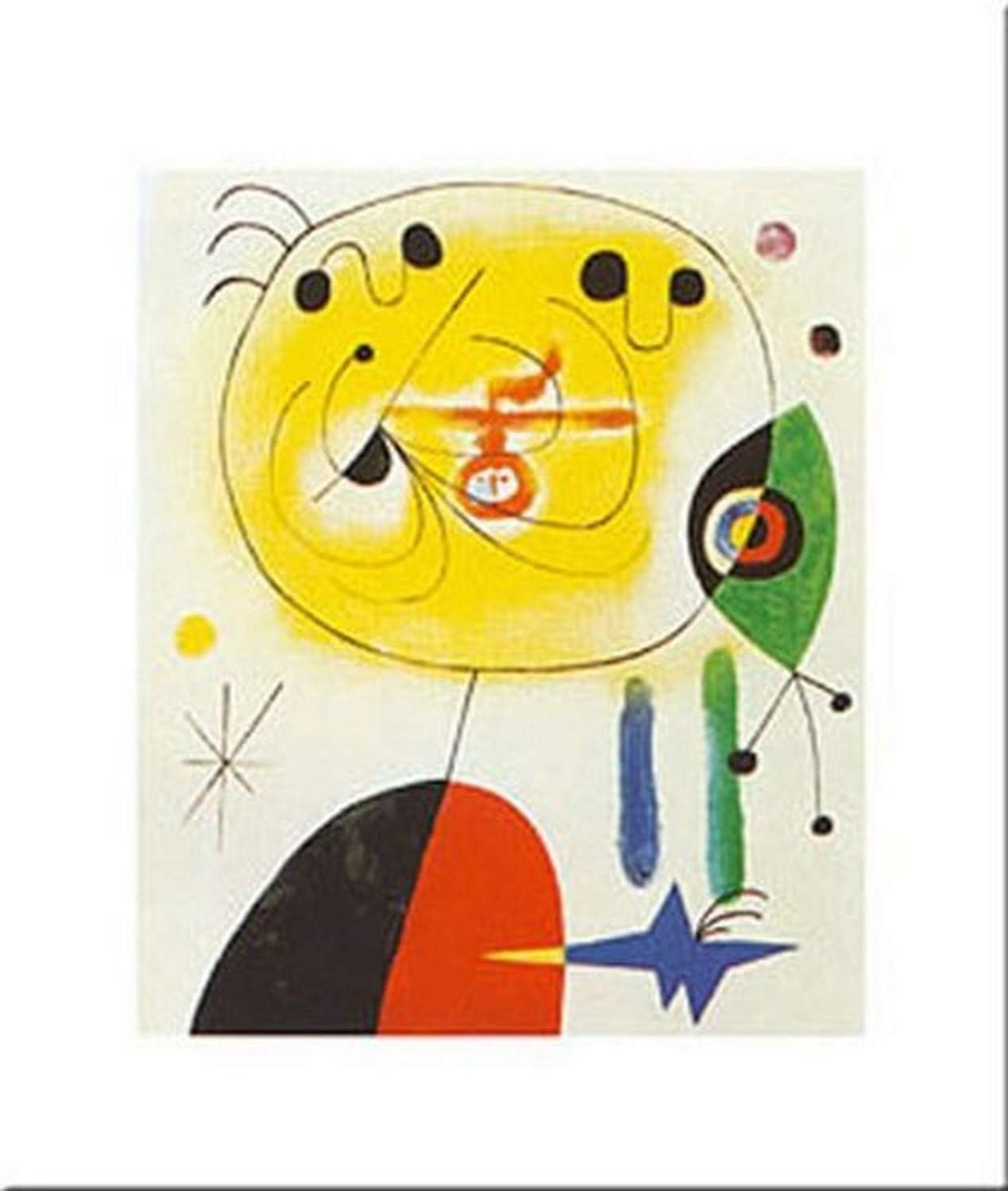 buyartforless Et Fixe Les Cheveux by Joan Miro 31x24 Art Print Poster