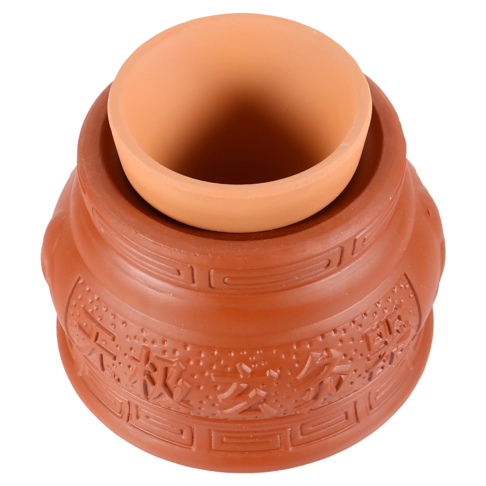 WRITWAA Moxibustion Therapy Massager Red Moxa Pot Porcelain Moxa Burner Moxibustion Tools for Adults