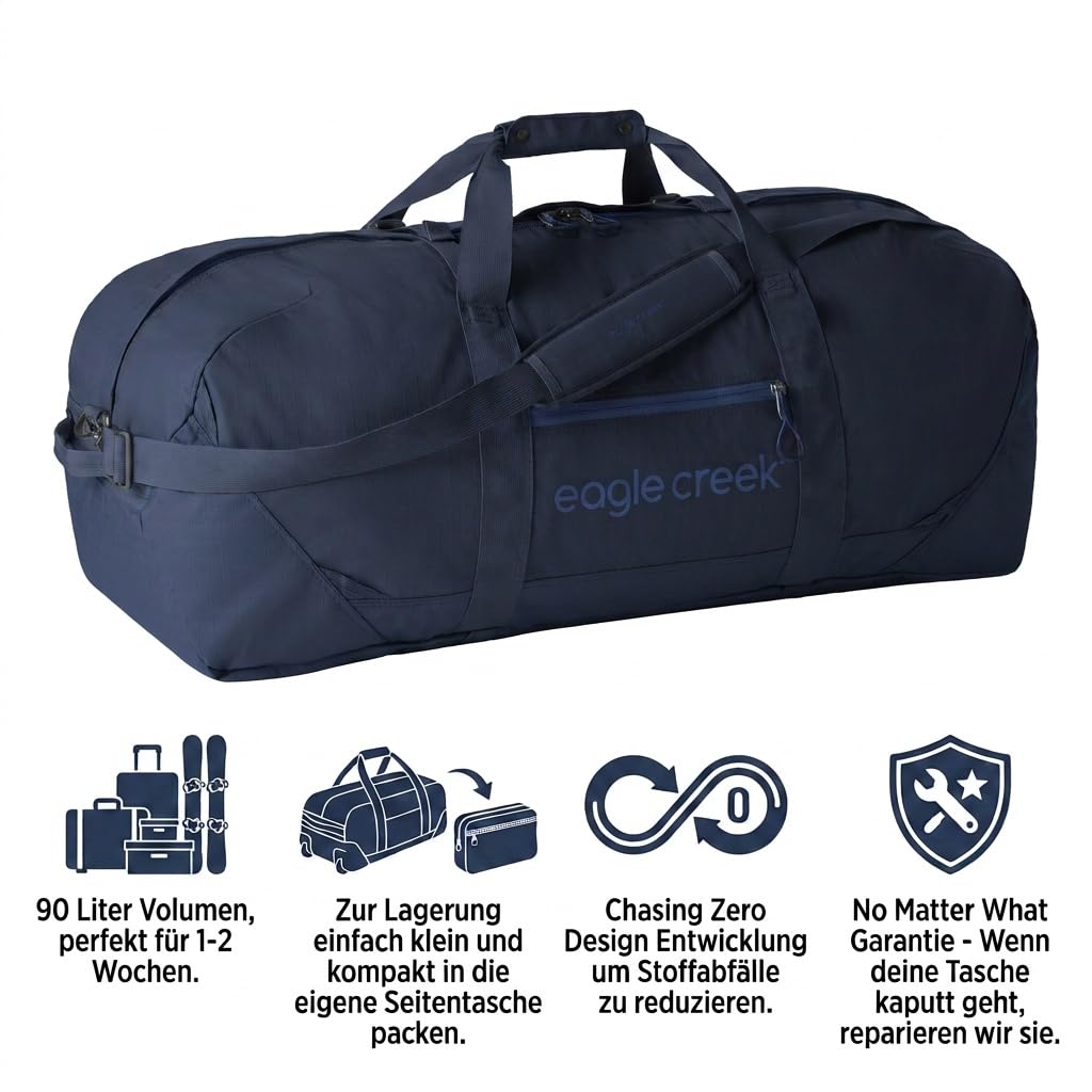 Eagle Creek No Matter What Duffel 90L Weekender Bag Reisetasche 33 x 82.5 x 33 cm Atlantic Blue