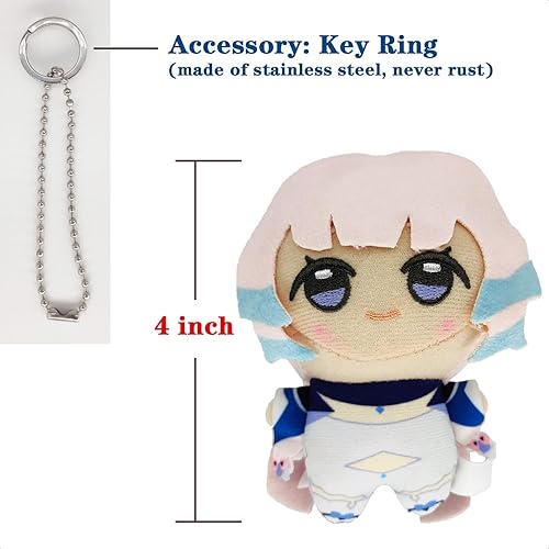 Miniatura 4 de KOOLIYA Genshin Impact Figura de peluche de tamaño pequeño, Kokomi (4 pulgadas), llavero de anime, regalo suave para los fanáticos del juego