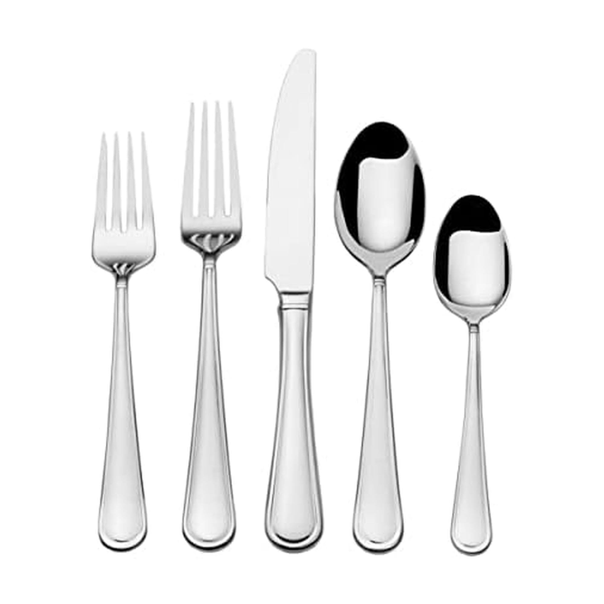 Mikasa, Virtuoso Flatware Service for 12, 65 Piece Set, 18/10 Stainless Steel, Silverware Set with Serving Utensils