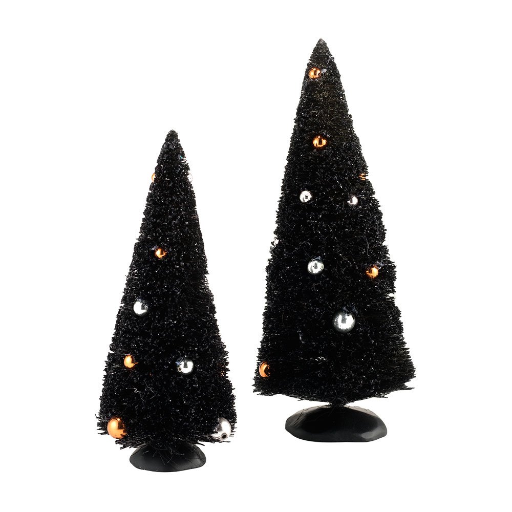 Midnight Sisals Department 56 set de 2 árboles negros para maquetas de Halloween