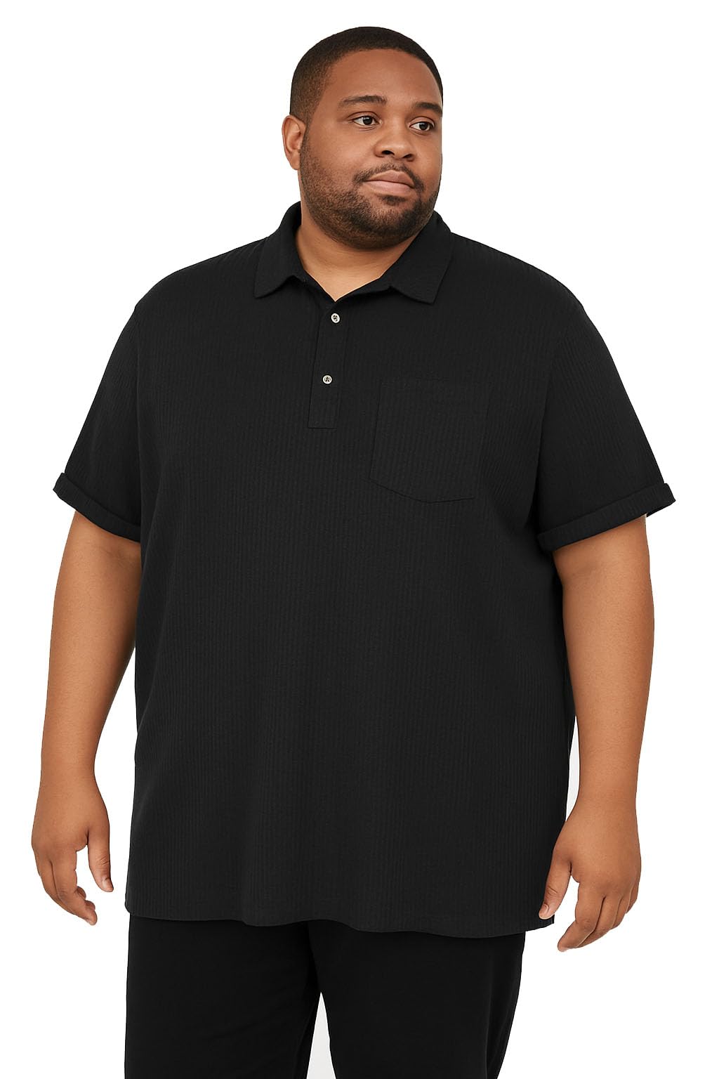 【定価39,600】TROPICAL CLOTH BIG POCKET POLO Buy ColorChakra Plus Size Textured Polo Shirt for Mens Waffle Knit
