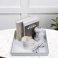 Vista 37 de MAONAME Bandeja de servir azul real con asas, bandeja decorativa rectangular, bandejas modernas para mesa de café, bandejas otomanas de plástico