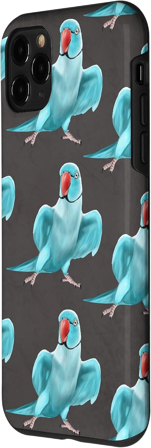 Blue Indian Ringneck Parrot Bird Case for iPhone 11 Pro