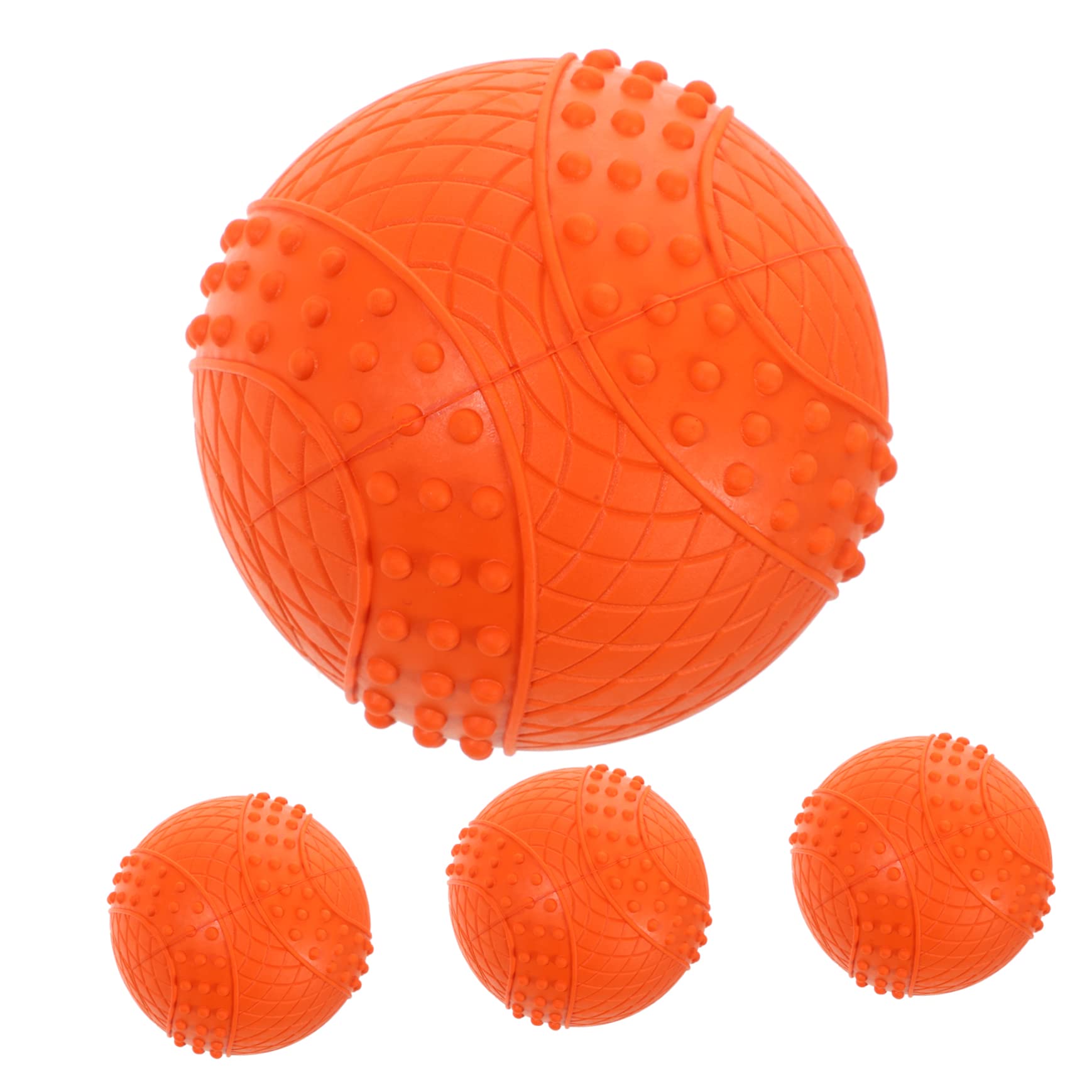 HEMOTON 4pezzi Palline per Cani di Gomma Resistente ai Morsi Giocattoli da Masticare Effetto Squittire Palline Galleggianti Piccole e Facili da Pulire per Cani