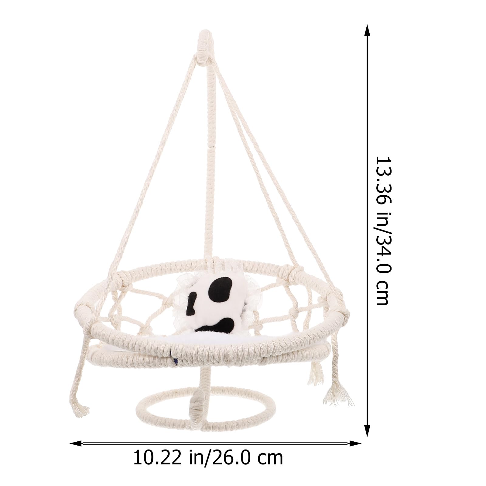 Hamster Hängematte Schlafnest aus Baumwollseil Beige für Kleintiere