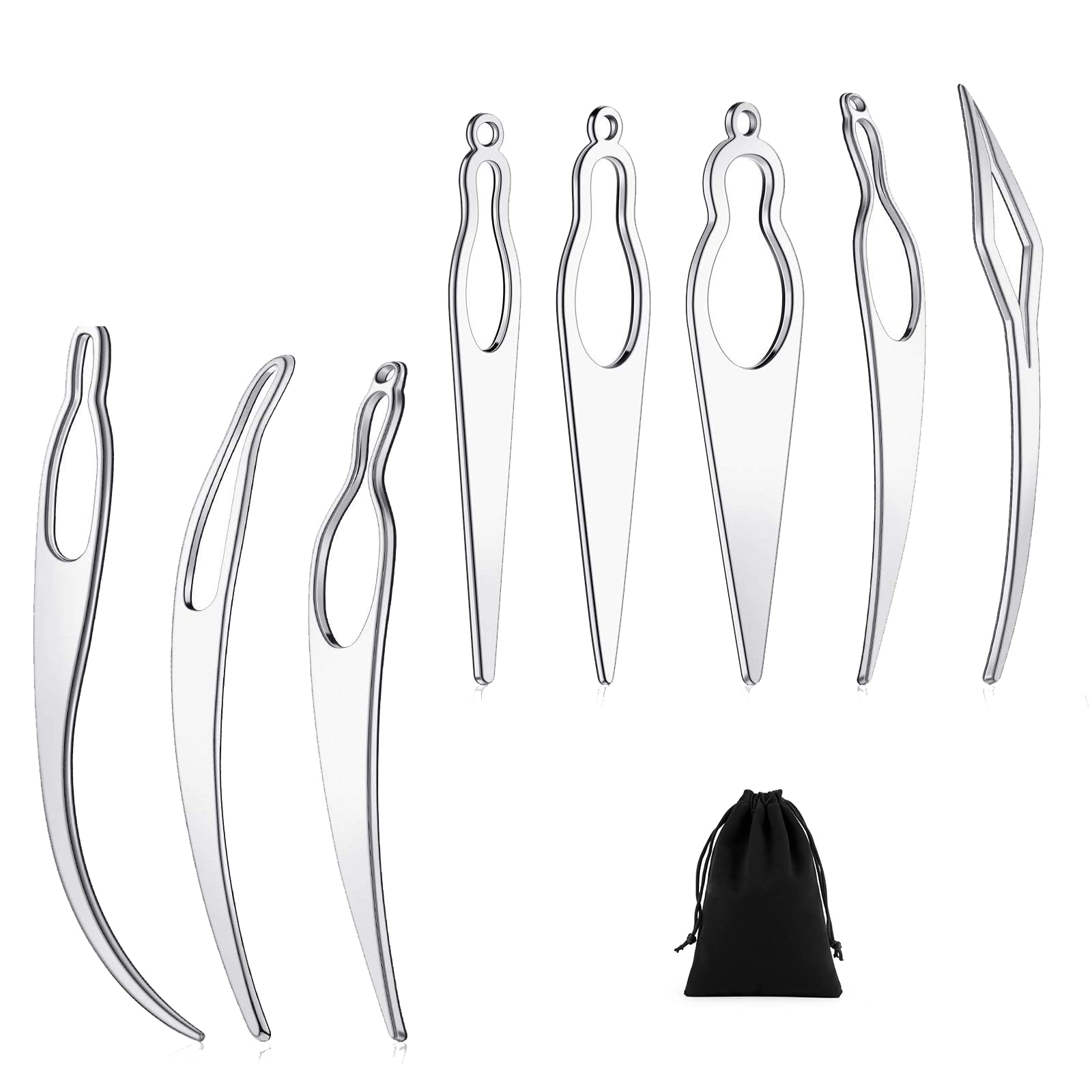 Vokowin 8 Pieces Dreadlocks Tool Sisterlocks Craft Dreadlocks Hair Extensions Locks, Hair Tool Croche, Hair Extensions Braid Craft Maintenance Tightening Accessories Tool Kits Hair Accessory (K100-8)